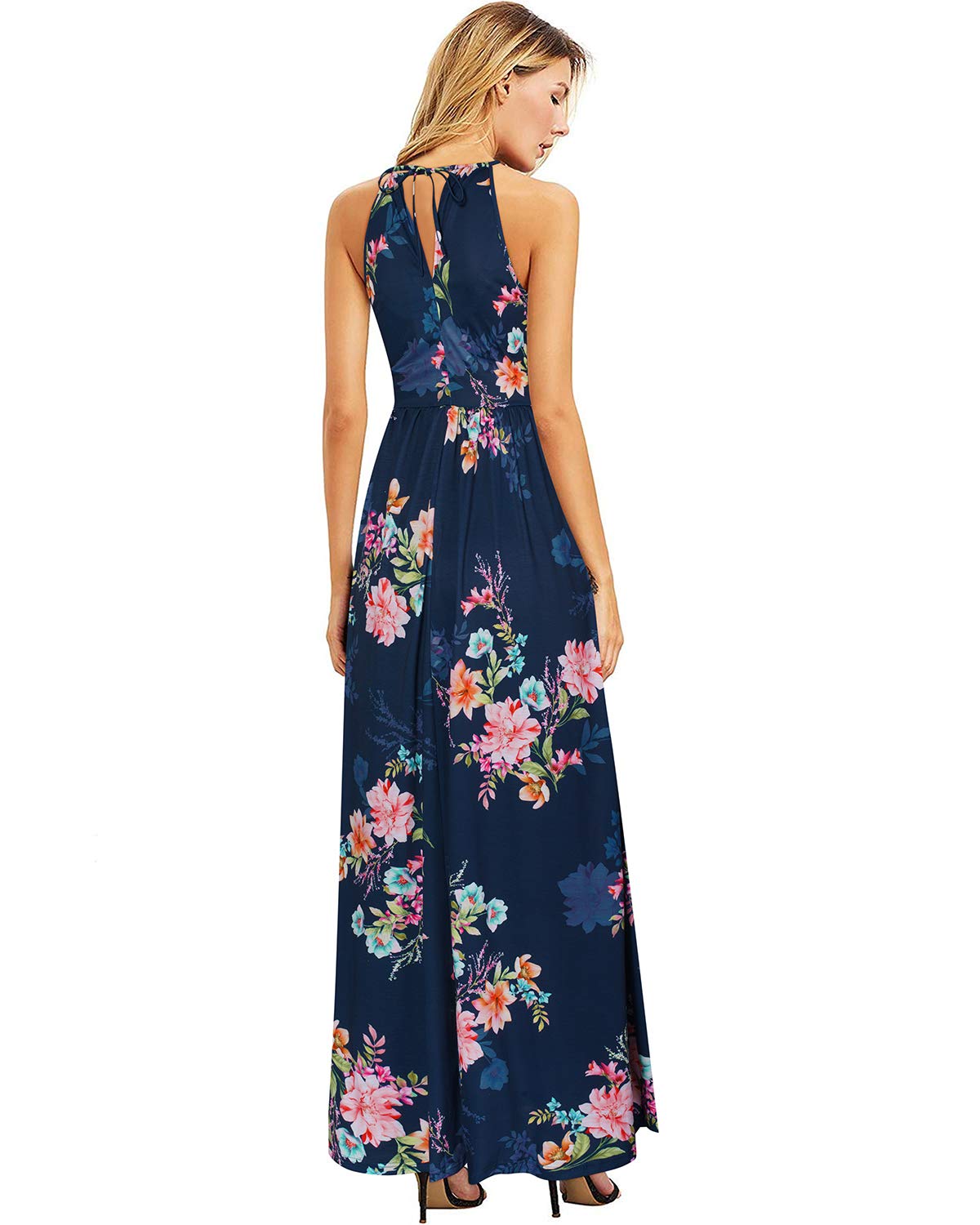 KILIG Women's Summer Maxi Dress 2025 | Casual Sleeveless Floral Sundress with Side Slit | Beach Vacation, Party, Wedding Guest & Outdoor Long Dress