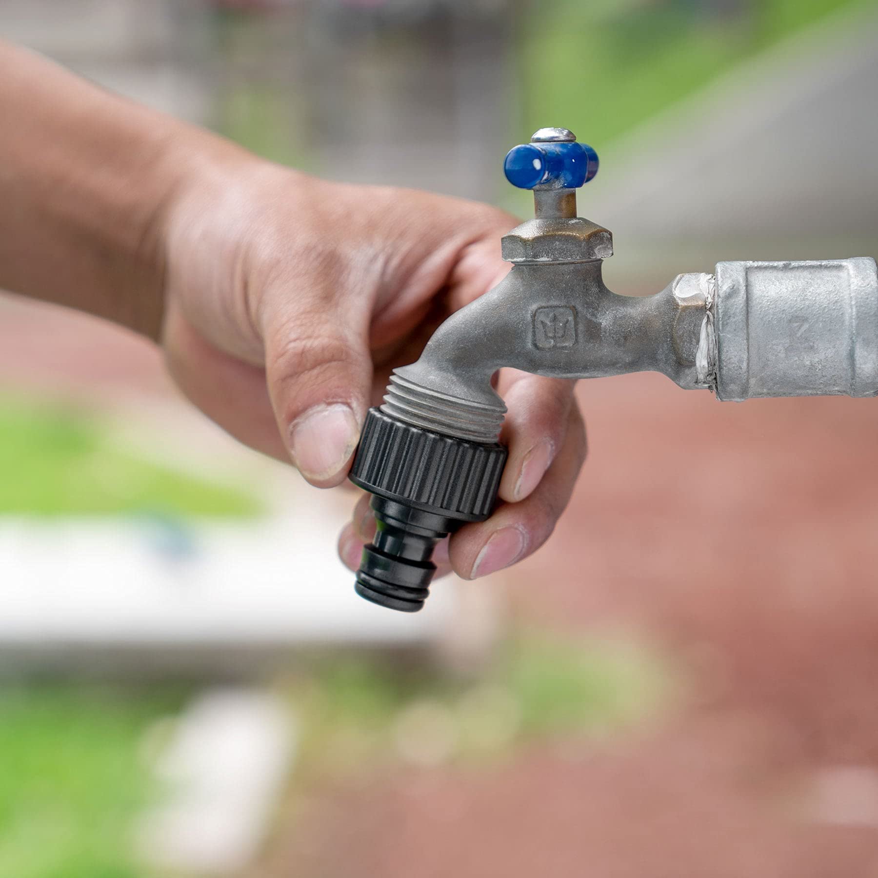 Truper Hose Click Connector Set - 10-Piece Garden Hose Fittings Kit with Quick Connect Couplings for Watering, Sprinklers & Outdoor Use