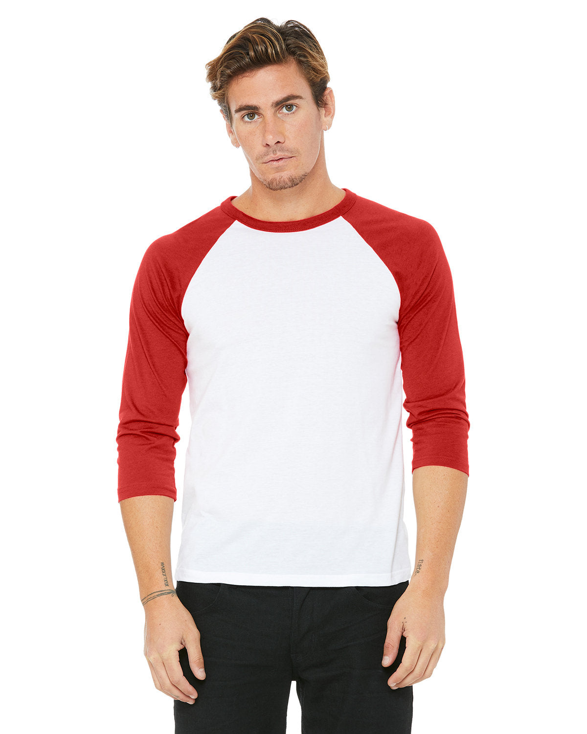 Bella + Canvas 3200 Unisex 3/4 Sleeve Baseball Tee - Soft Cotton Jersey Shirt for Men & Women - Perfect for Sports, Casual Wear & Team Uniforms