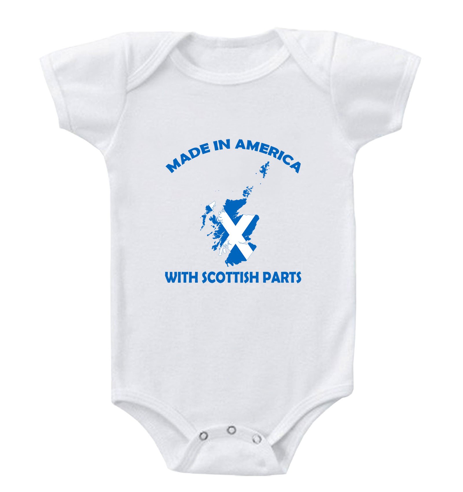 Funny Baby Bodysuit for Boys & Girls - 100% Made in USA with Premium Scottish Fabric - Soft White Cotton Onesie for Newborns & Infants | Perfect for Playtime, Photo Shoots & Everyday Wear