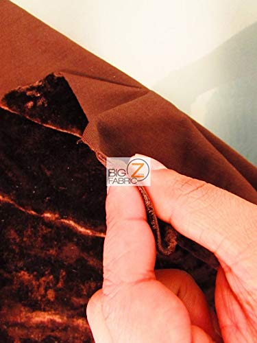 Big Z Fabric Crushed Stretch Velvet by The Yard - DIY Dress, Fashion Accessories & Home Decor (Black) - Perfect for Costumes, Evening Gowns, Curtains and Craft Projects
