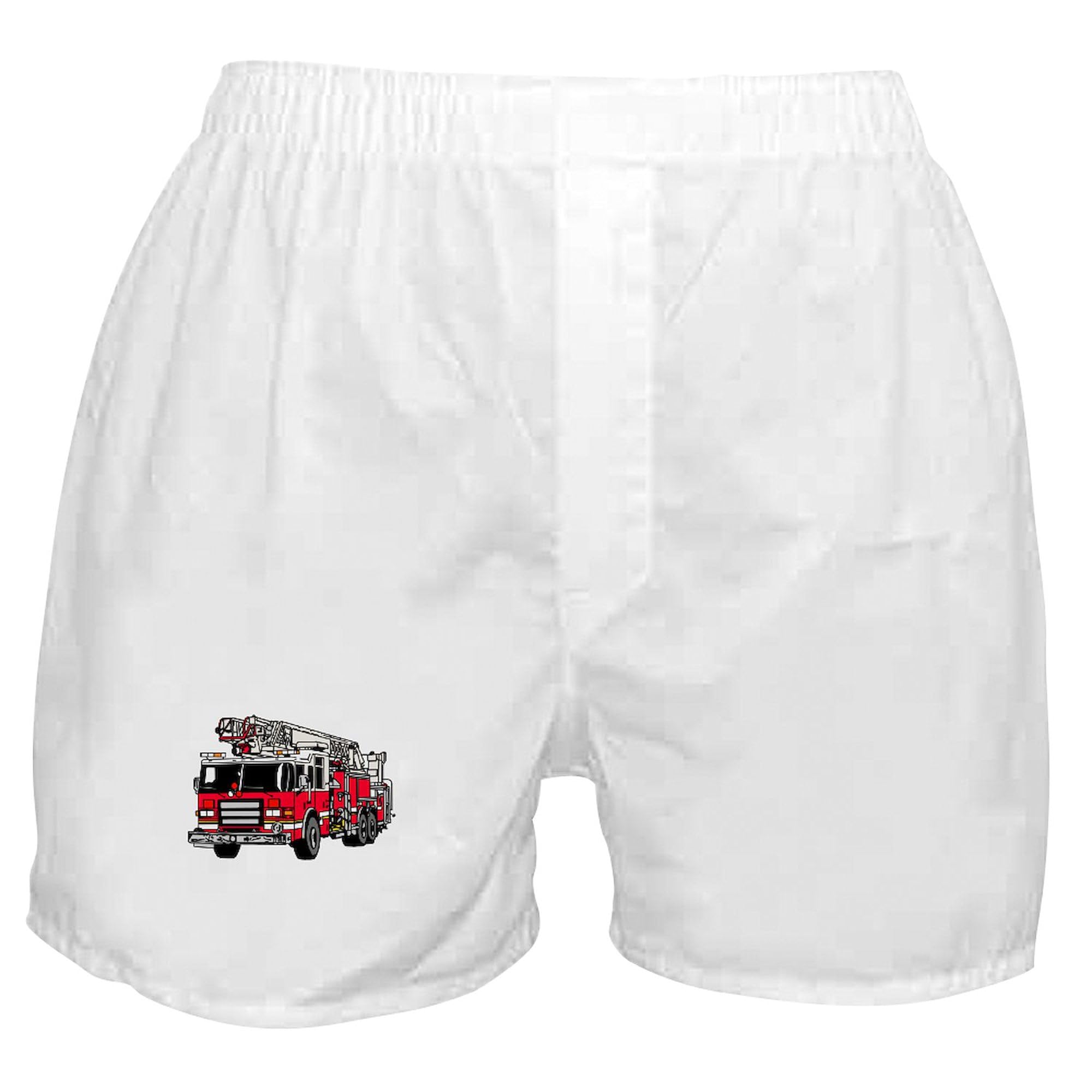 Funny Fire Engine Red Boxer Shorts for Men - Novelty Underwear with Humorous Designs, Perfect for Gifts, Parties, and Casual Wear