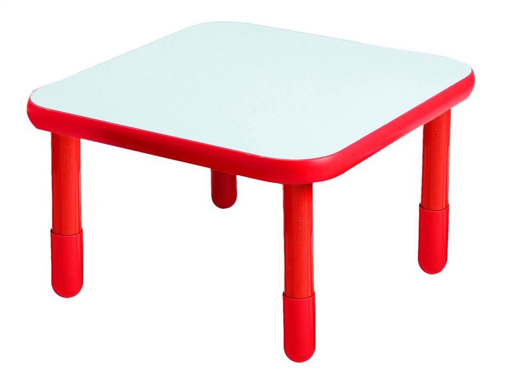 12 Inch Square Table in Candy Apple Red - Perfect for Dining, Kitchen, or Outdoor Patio Use
