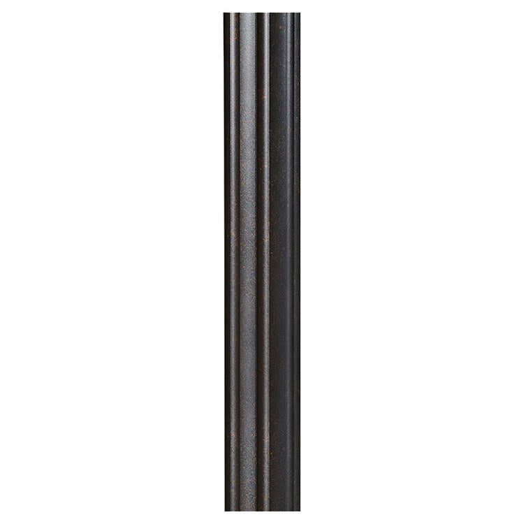 7 Foot Round Fluted Outdoor Lamp Post - Elegant Garden Lighting for Pathways, Driveways & Patios | Weather-Resistant & Durable Design