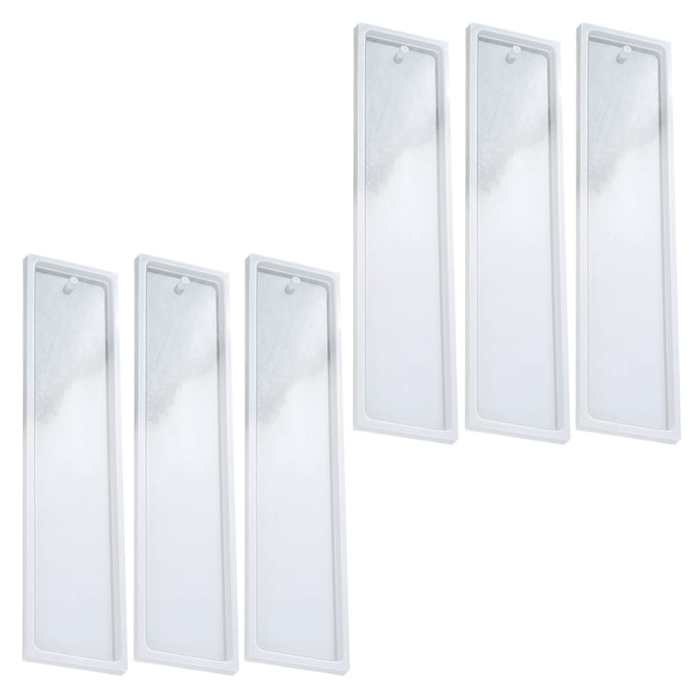 6Pcs DIY Epoxy Resin Bookmark Silicone Molds - White Jewelry Making Craft Supplies for Bookmarks, Keychains & Gift Tags - Perfect for Handmade Gifts, Scrapbooking & Home Decor