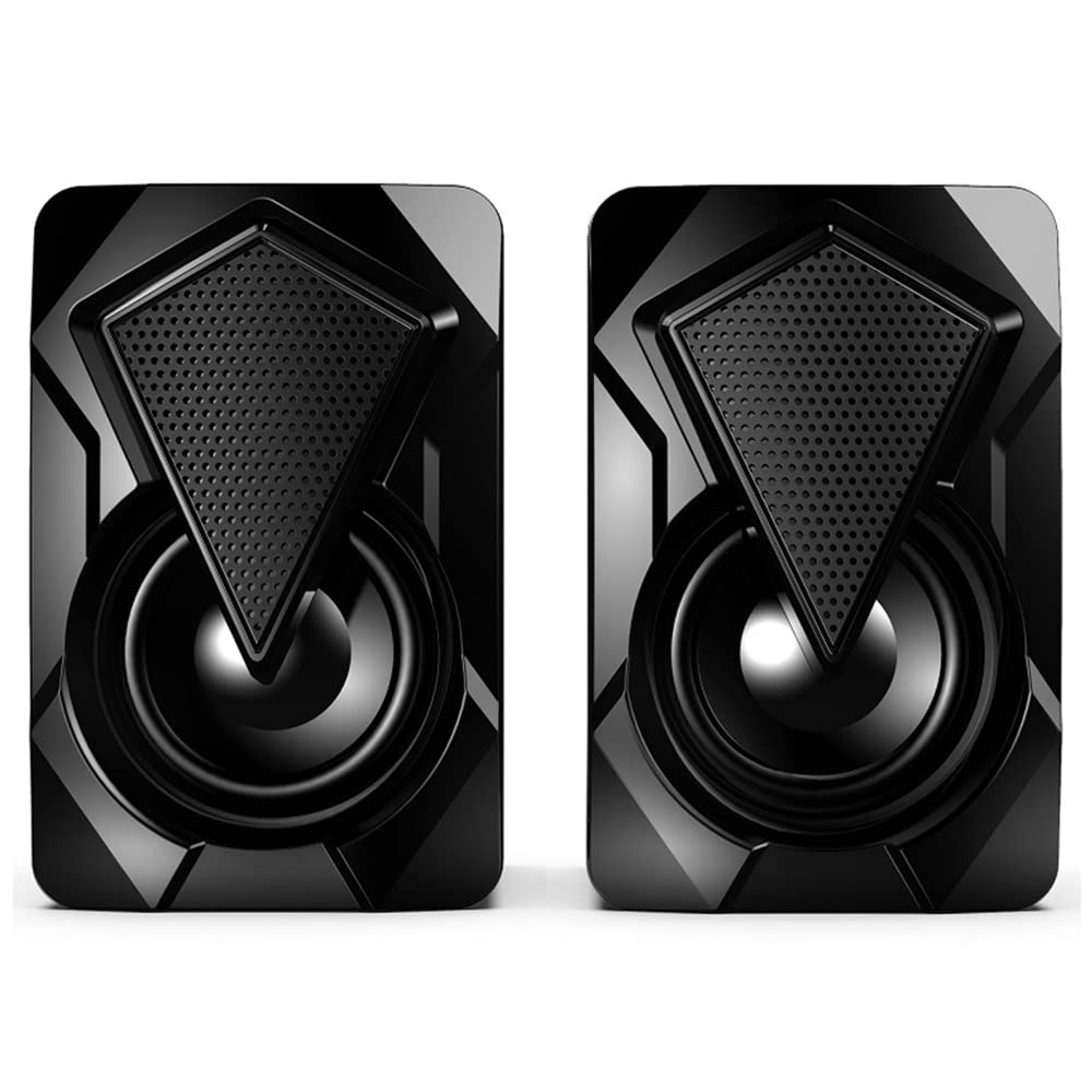 axGear USB-Powered 3.5mm Computer Speakers with LED Lights & Volume Control - Perfect for Laptop, Gaming & Home Office Setup