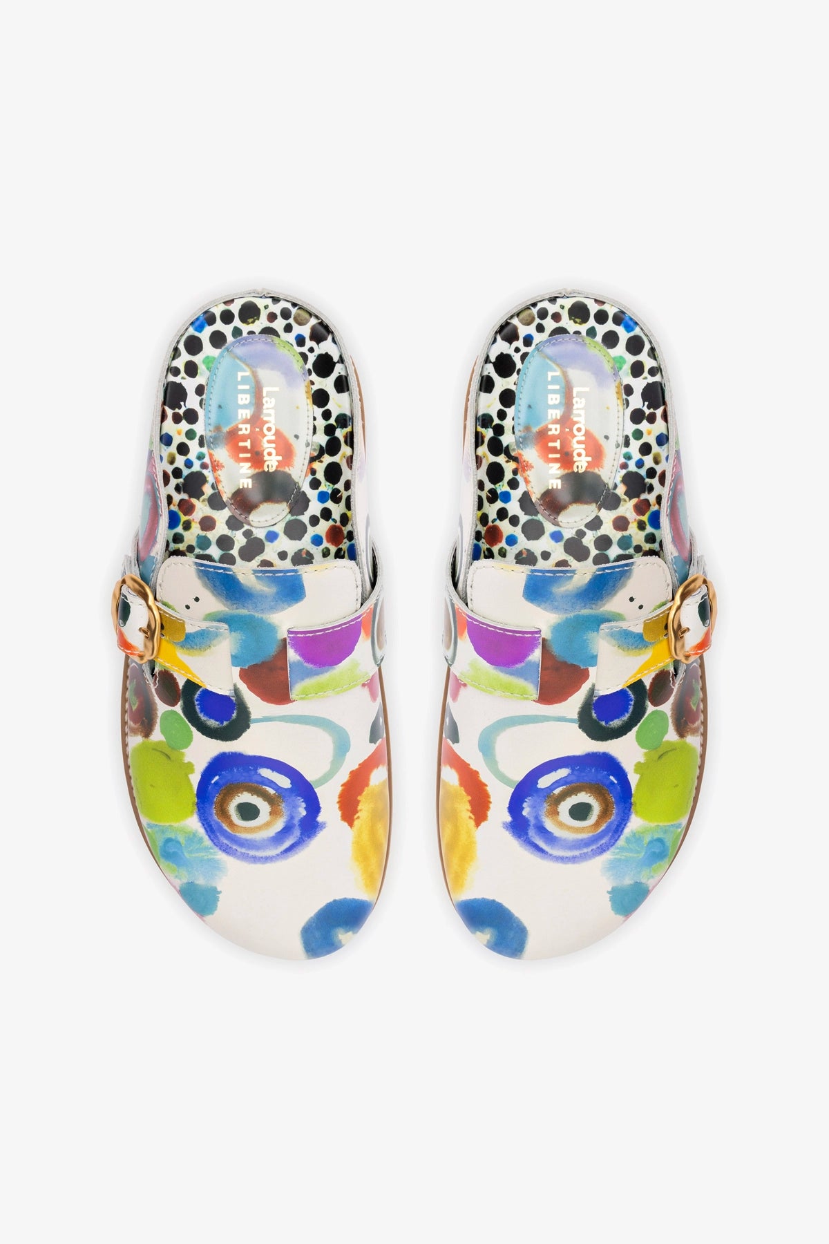 Larroudé x Libertine Milan Clogs - JH Gouache Color Block Heeled Mules | Comfortable & Stylish Women's Shoes for Work, Parties & Everyday Wear