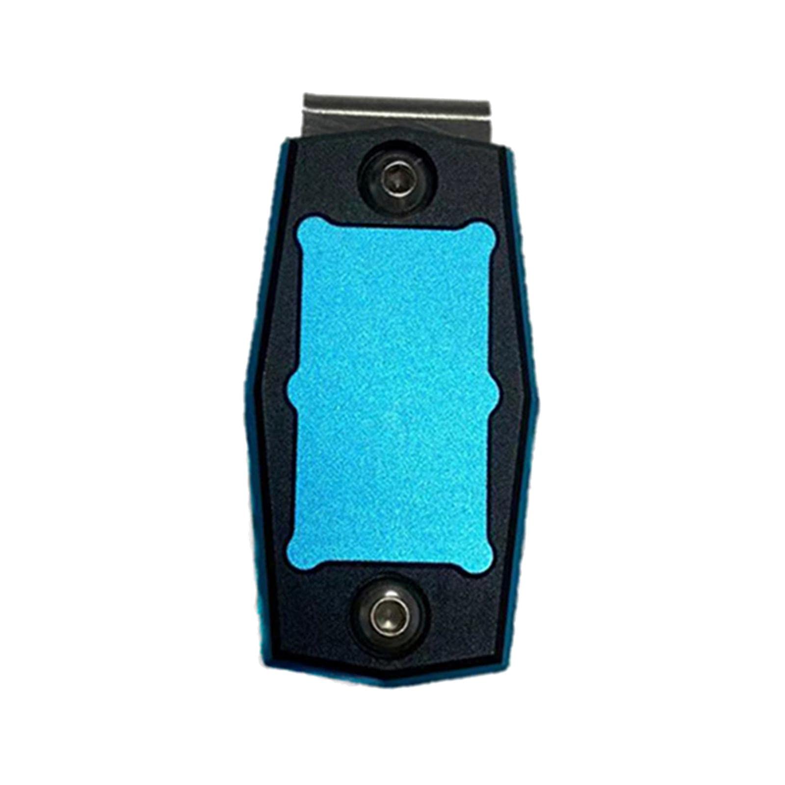 Vaveren Magnetic Chalk Belt Clip - Durable Pool Cue Chalk Holder for Snooker & Billiards, Black & Blue - Perfect for Professional and Home Game Accessories