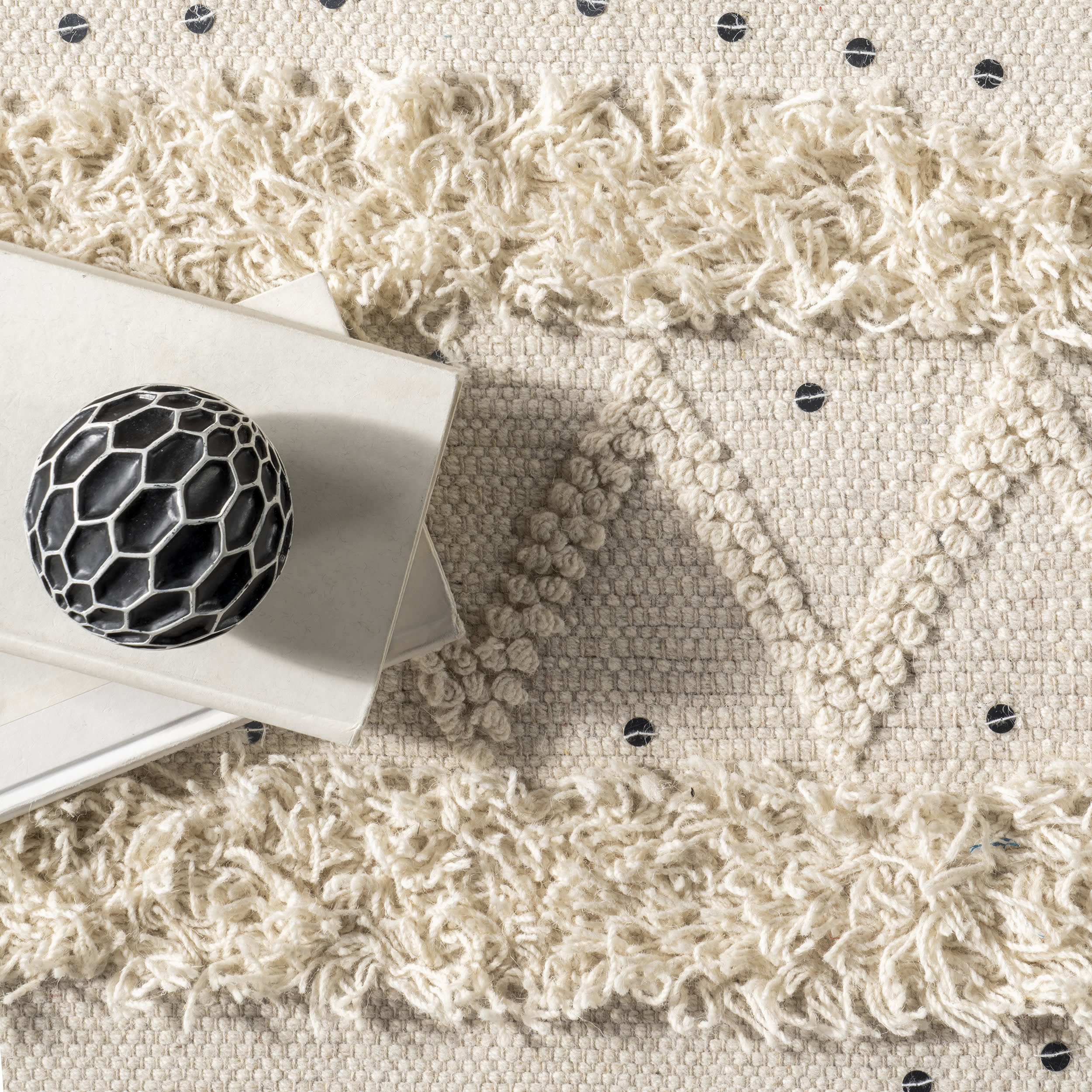 Luxury Chandy Textured Wool Rug - Soft Cream Area Rug for Living Room, Bedroom & Dining Room | Premium Handmade Home Decor for Cozy & Stylish Interiors