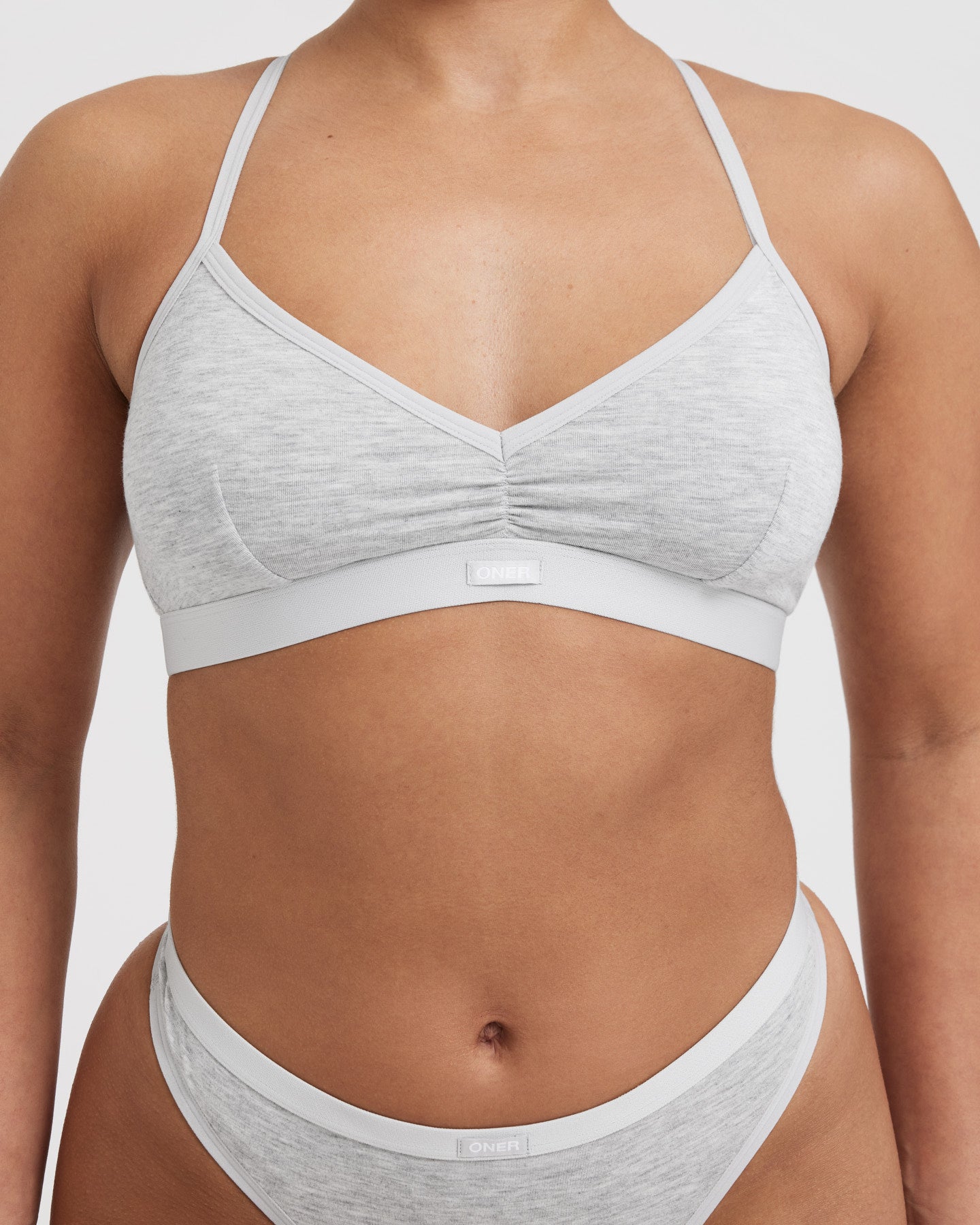 Soft Classic Bralette - Comfortable Wire-Free Bra for Women | Grey Marl | Perfect for Yoga, Lounging & Everyday Wear