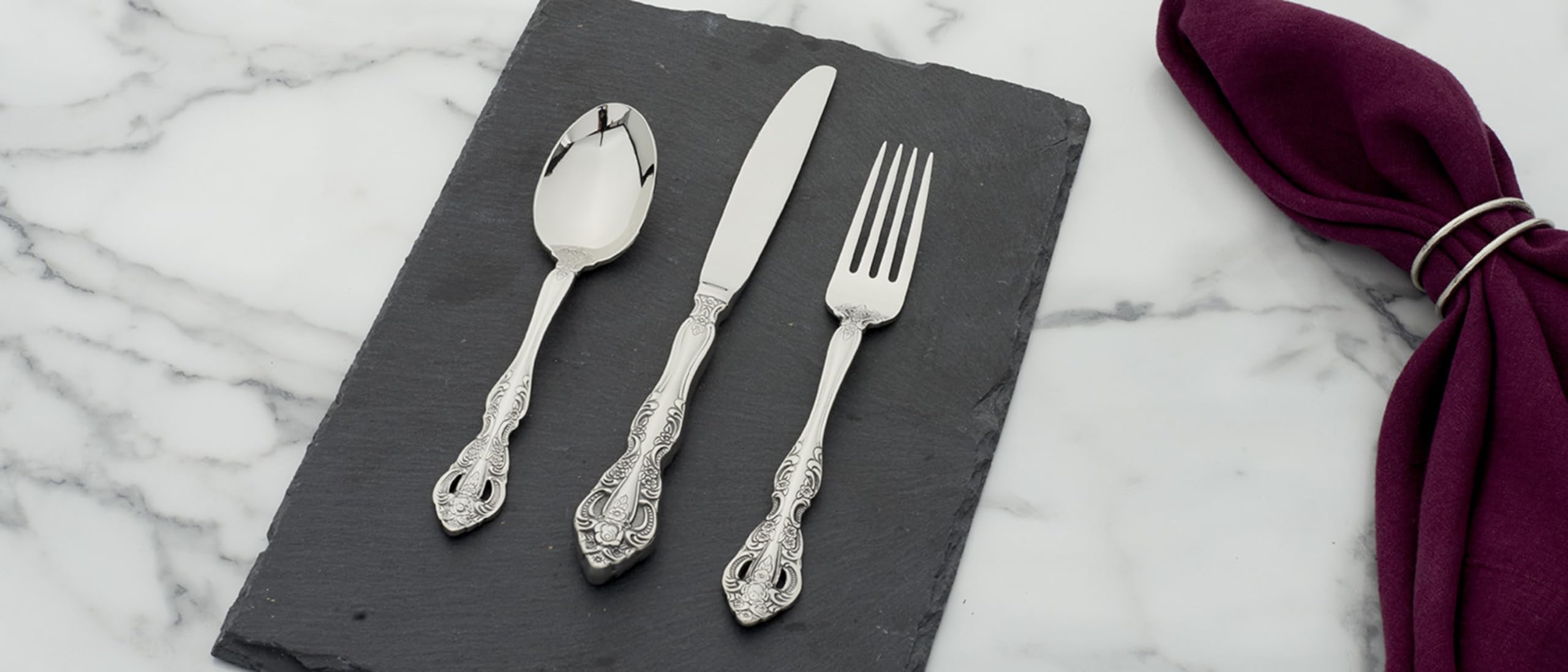 Premium Oneida Michelangelo 20-Piece Stainless Steel Flatware Set - Service for 4 - Elegant Dining Utensils for Everyday Meals & Special Occasions - Dishwasher Safe Silverware for Home, Restaurant & Wedding Use