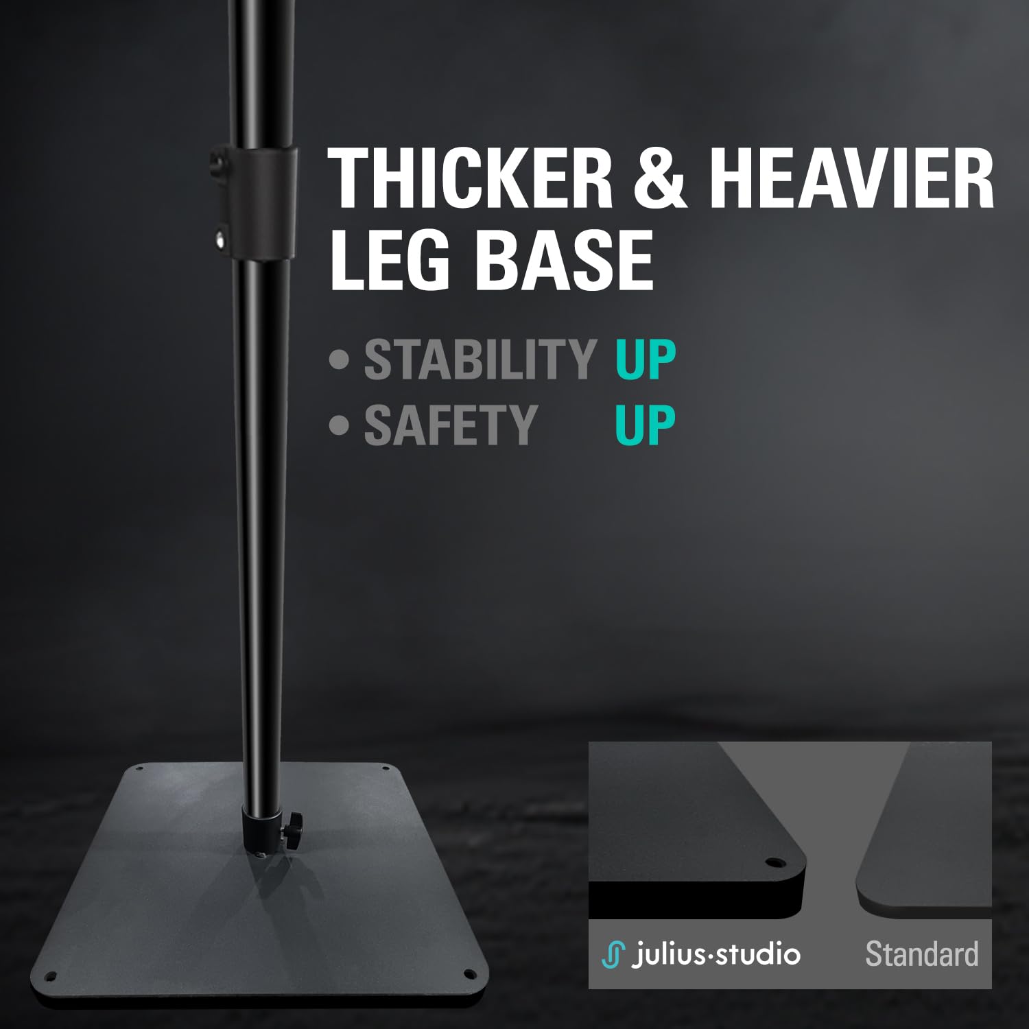 Julius Studio Heavy Duty 10x10 ft Backdrop Stand with Ground Stakes - Thickest Poles for Stability, No Shaking or Bending - Perfect for Outdoor Events, Photo Shoots & Trade Shows (Model JSAG598)