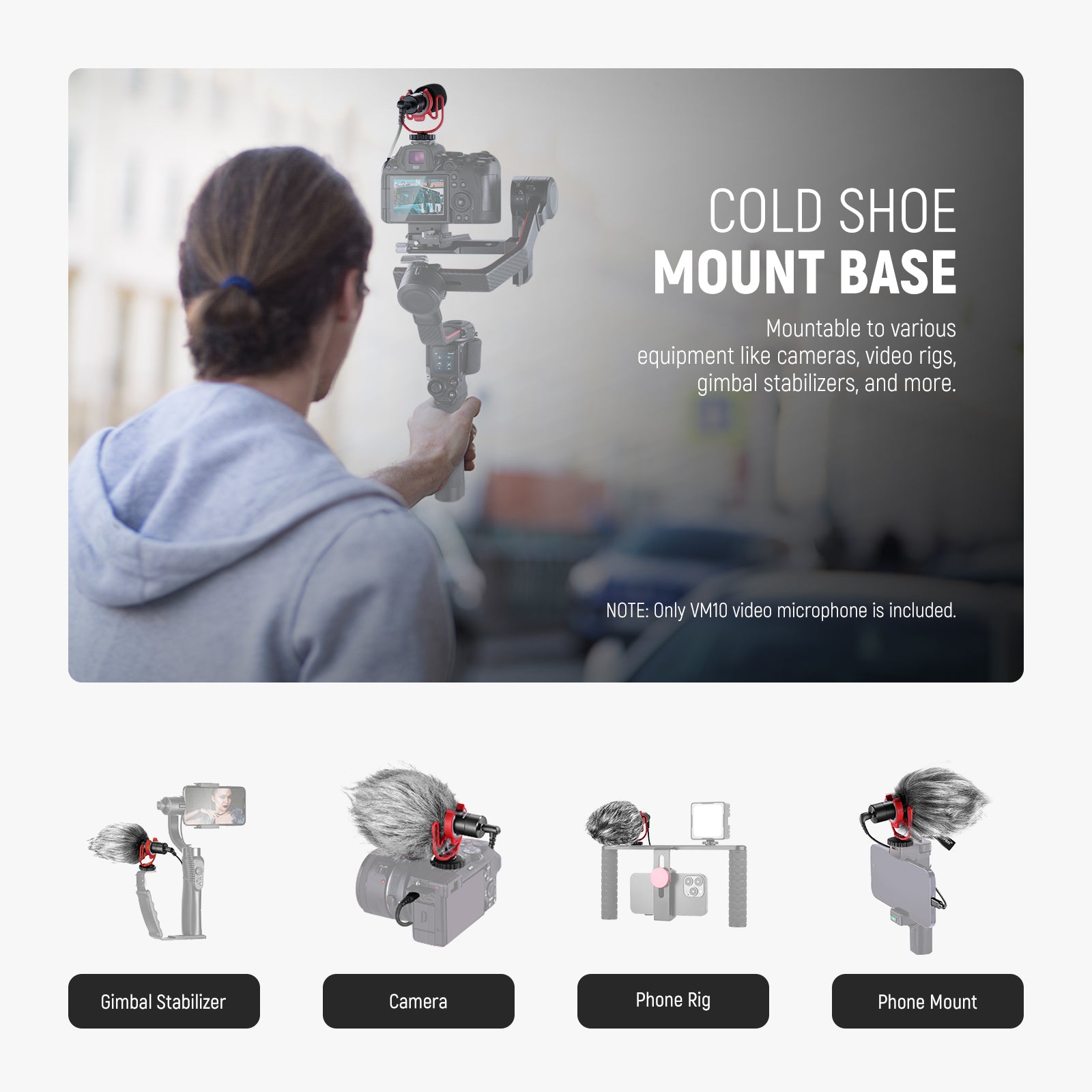 NEEWER VM10 Plug & Play Vlog Microphone with Cardioid Condenser for YouTube, Streaming, Podcasting - Perfect for Content Creators & Gamers