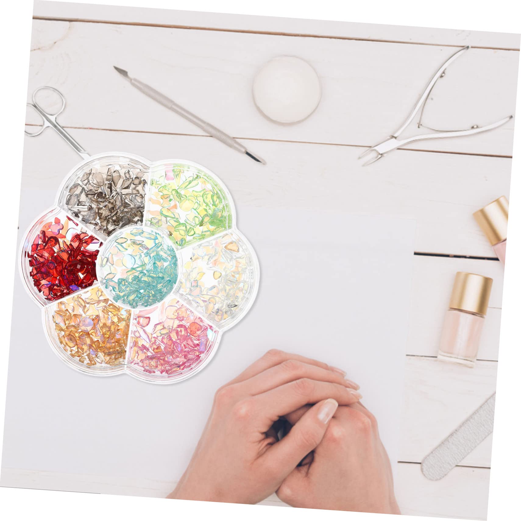 Beatifufu 4 Boxes Nail Art Accessories Kit - Rhinestones, Glitters, Gems, Charms & Sequins for Manicure, Salon & DIY Crafts | Perfect for Nail Art, Holiday Decorations & Resin Jewelry Making