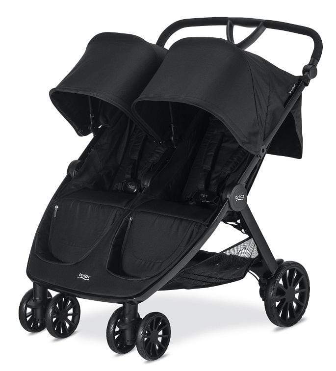 Britax B Lively Double Stroller - Lightweight Side by Side Baby Stroller for Twins | Compact Fold, Adjustable Canopy & Smooth Ride | Perfect for Shopping, Travel & Daily Walks