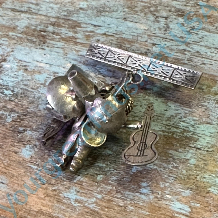 Authentic Sterling Silver Mexican Junk Dealer Pin Charms - Vintage Style Jewelry for DIY Bracelets, Necklaces & Craft Projects