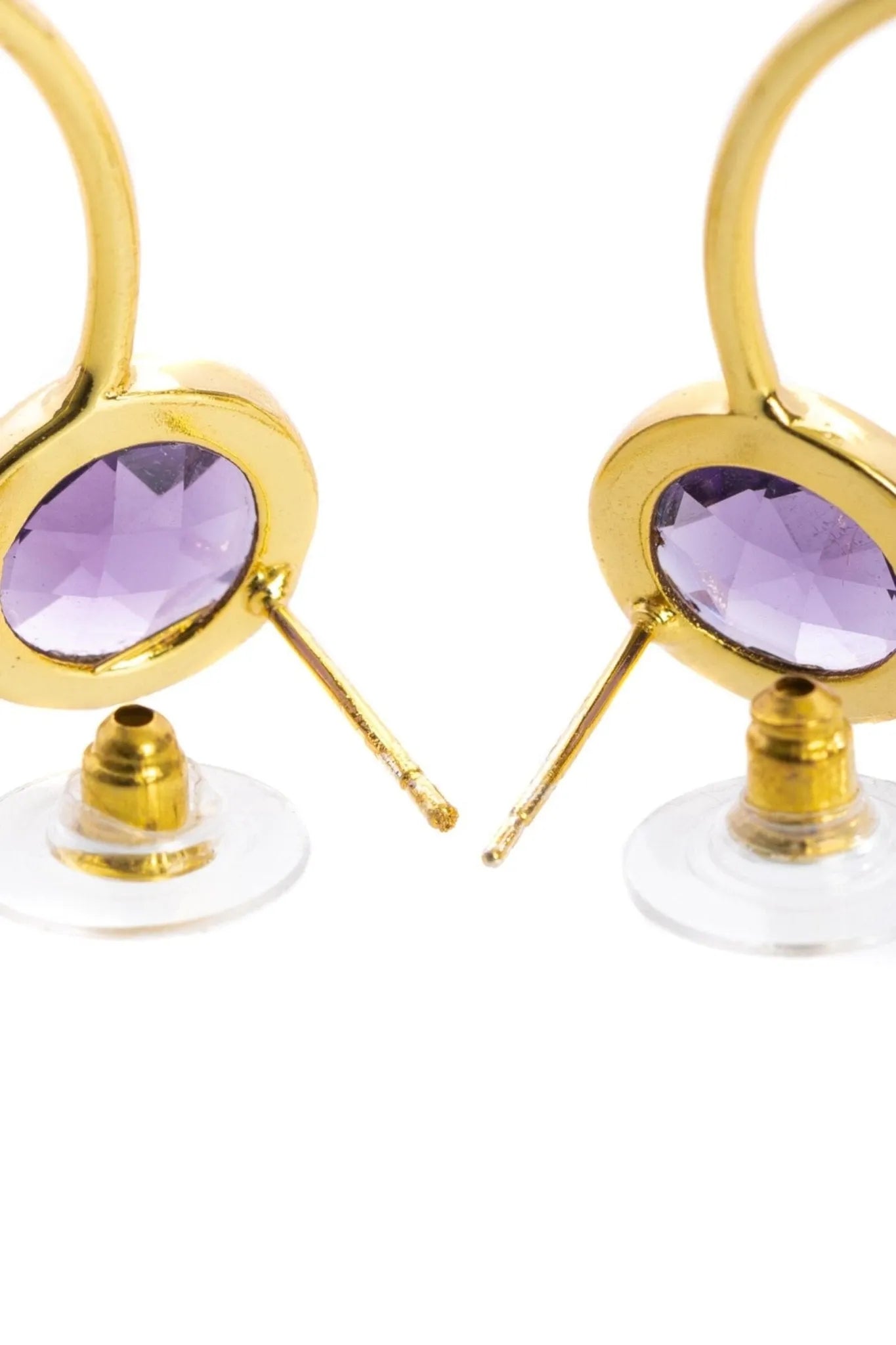 Gemstone Stud Hoop Earrings for Women - Dainty Gold/Silver Hoops with Natural Stones - Perfect for Everyday Wear, Gift Giving & Special Occasions