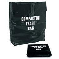 Broan-Nutone 15TCBL 15-Inch Trash Compactor Bags Black - 24 Pack Heavy Duty Garbage Bags for Waste Disposal, Kitchen, and Home Use
