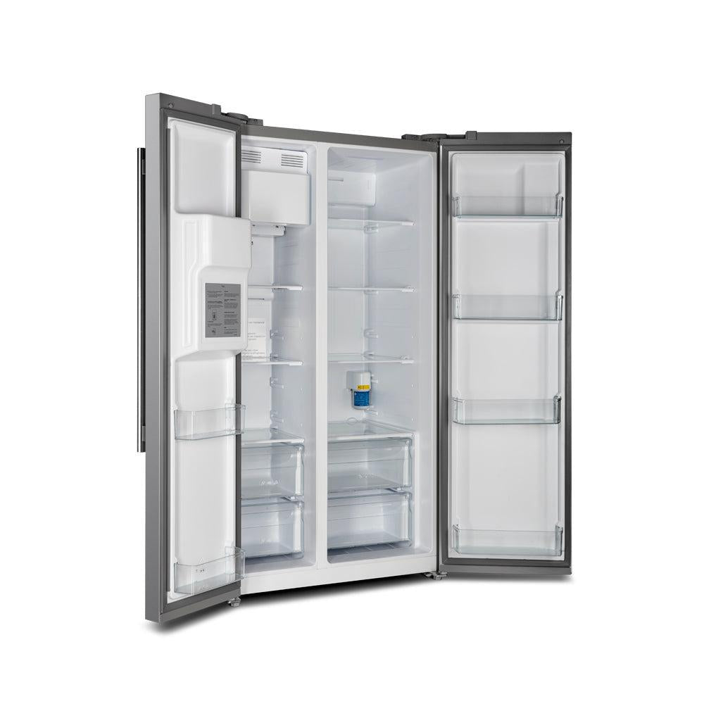 **Forno Salerno 36 Inch Stainless Steel Side by Side Refrigerator with External Water & Ice Dispenser & Trim Kit (FFRBI1844 40SG) – Perfect for Modern Kitchens & Open-Concept Living Spaces**