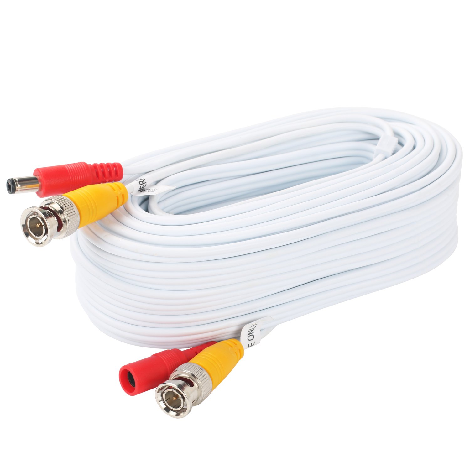 Postta BNC Video Power Cable 50ft (2 Pack) for CCTV DVR Surveillance System - Outdoor Security Camera Setup