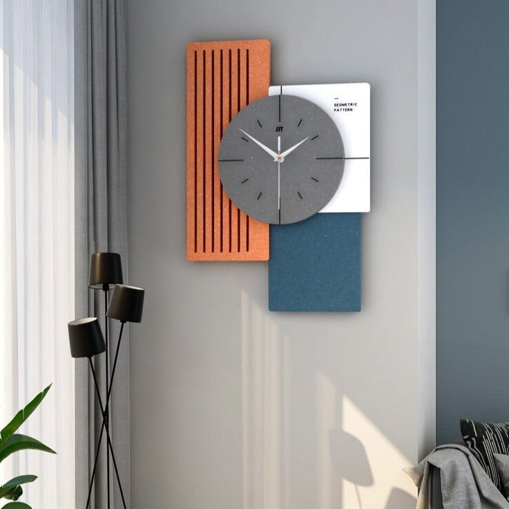 Stylish Wall Mounted Decorative Clock - Modern Home & Office Decor - Perfect for Living Room, Bedroom, Kitchen & Workspace