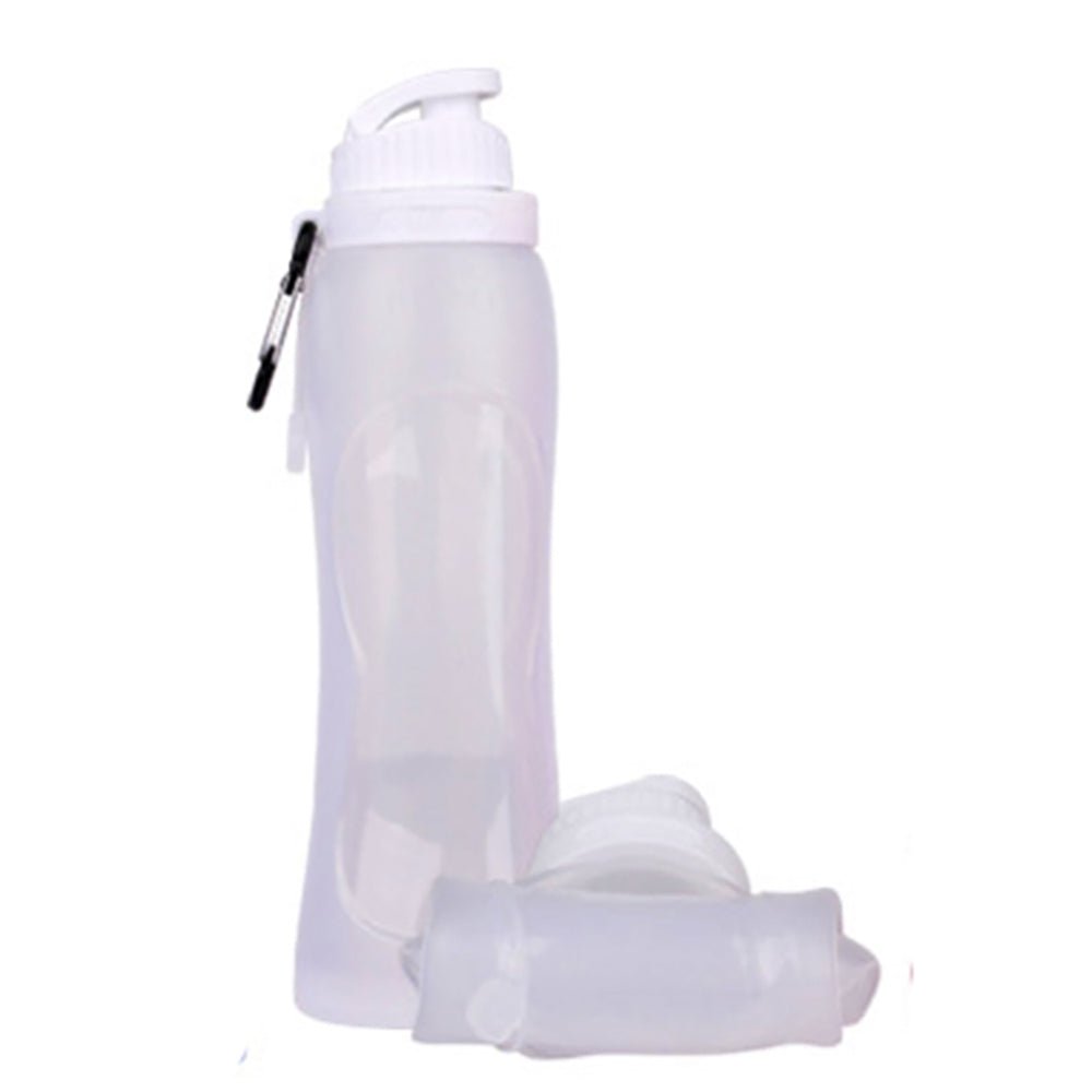 Collapsible Silicone Water Bottle - BPA Free, Leak Proof, Portable Travel Bottle for Hiking, Gym, Camping & Outdoor Activities
