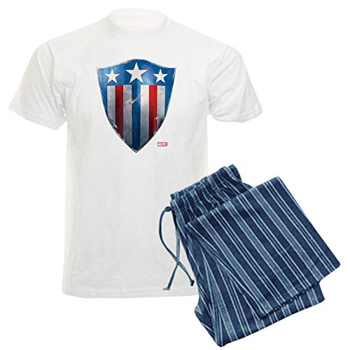 Captain America Retro Shield Men's Pajama Set - Superhero Sleepwear for Marvel Fans | Perfect for Cosplay, Lounge Wear & Gift Giving