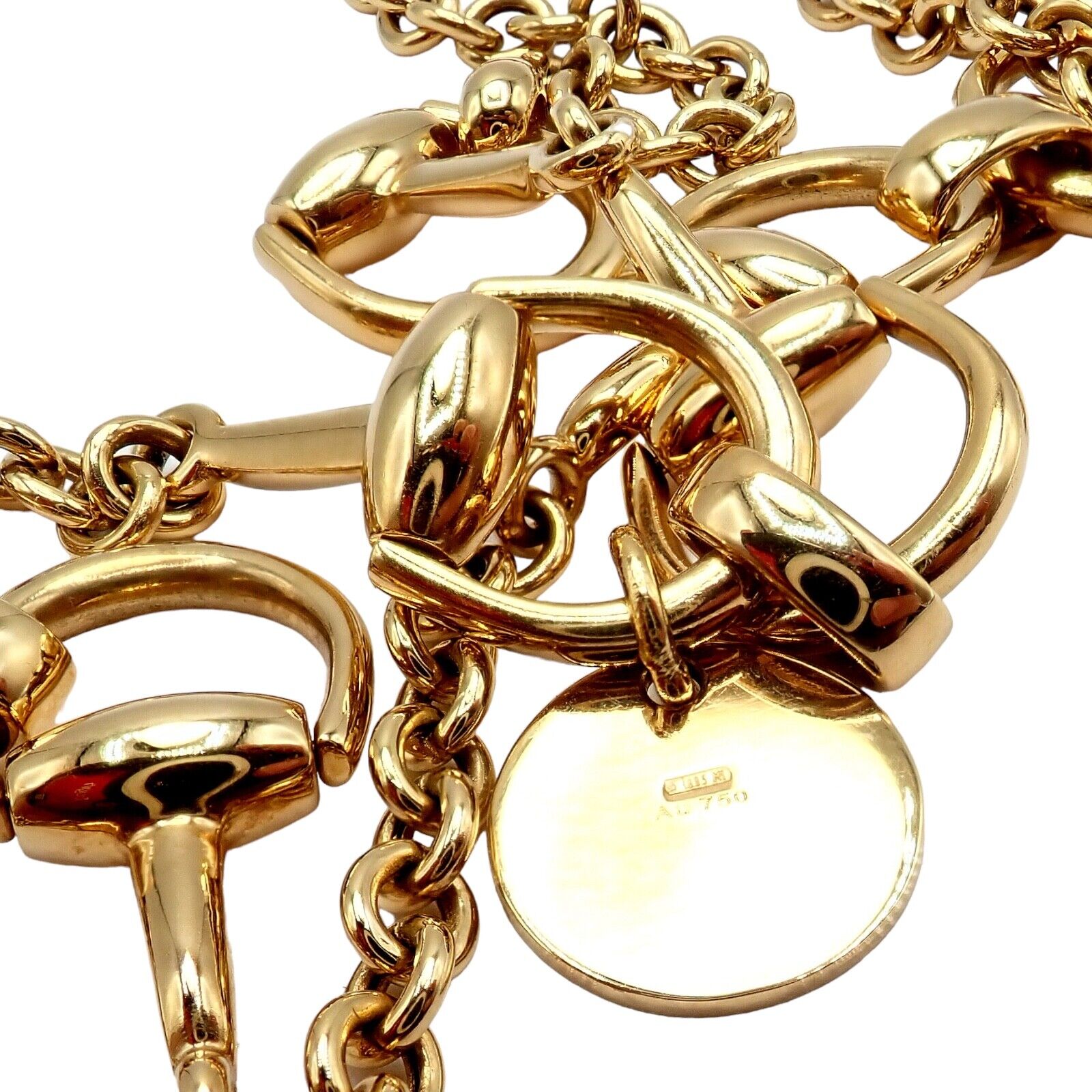 Authentic Gucci 18k Yellow Gold Horsebit 34.5