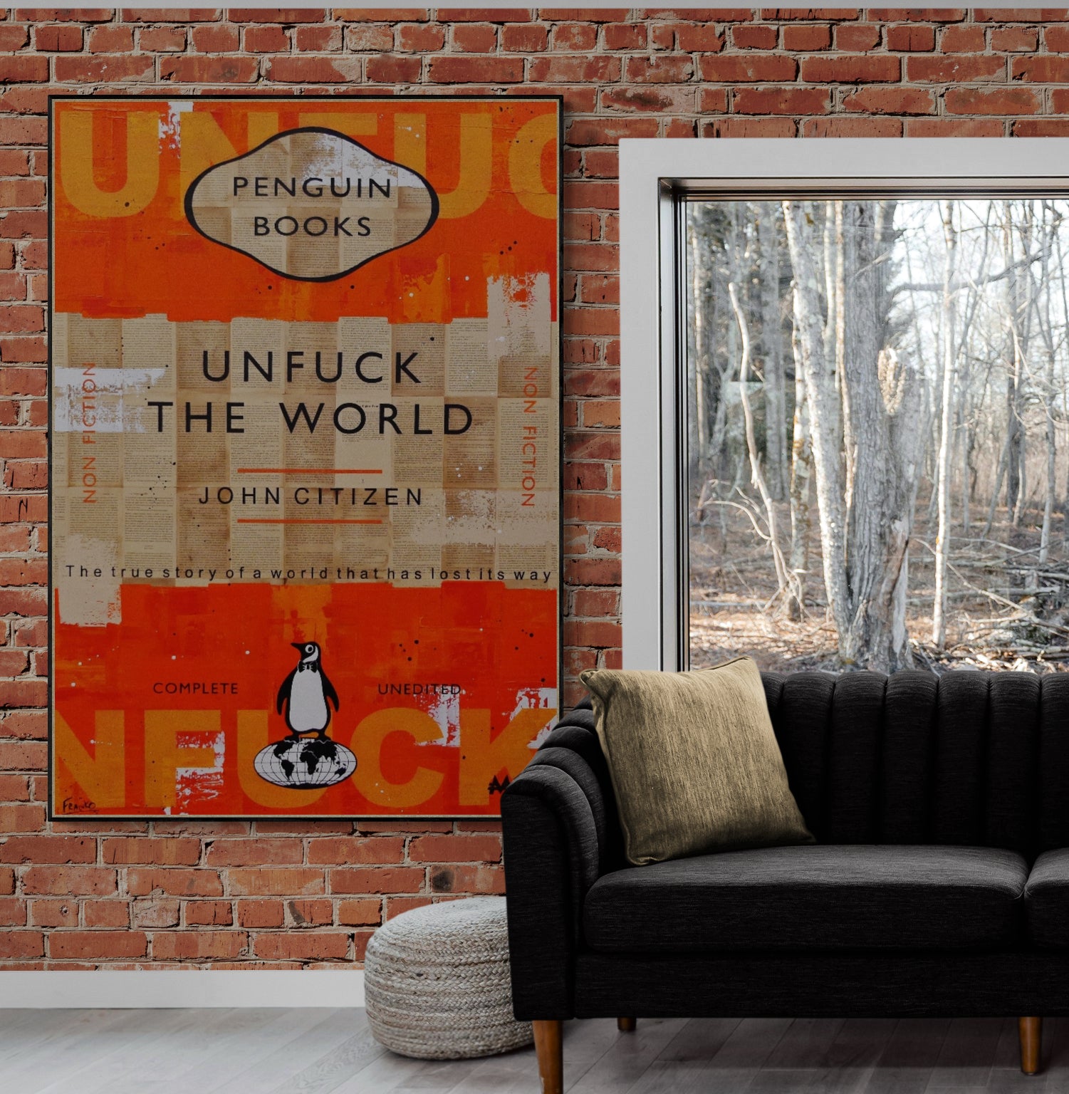 140cm x 100cm World Urban Pop Book Club Painting - Modern Wall Art for Living Room, Bedroom & Office Decor - Large Canvas Artwork for Book Lovers & Literary Enthusiasts