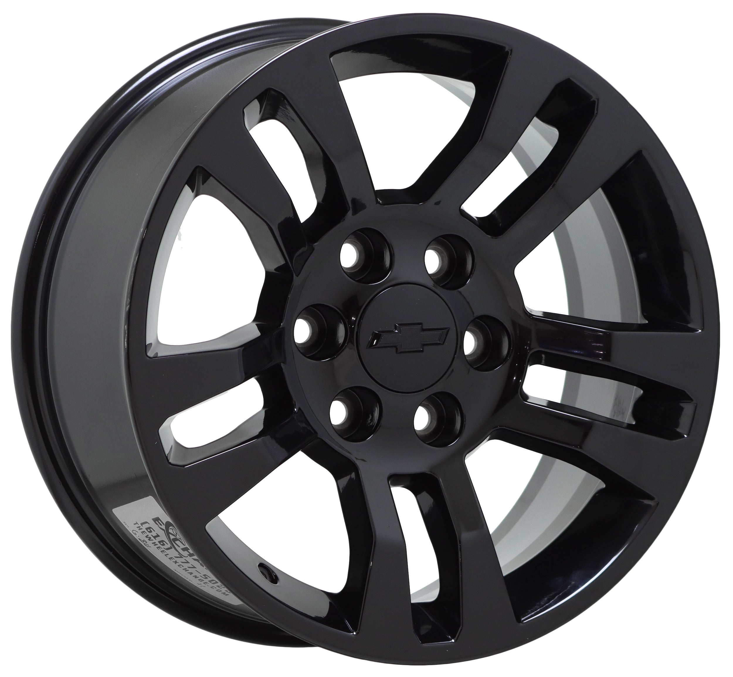18 Silverado Tahoe Suburban 1500 Gloss Black Wheels Rims Set of 4 (5646 EXCHANGE) - Perfect for Off-Roading & Truck Upgrades