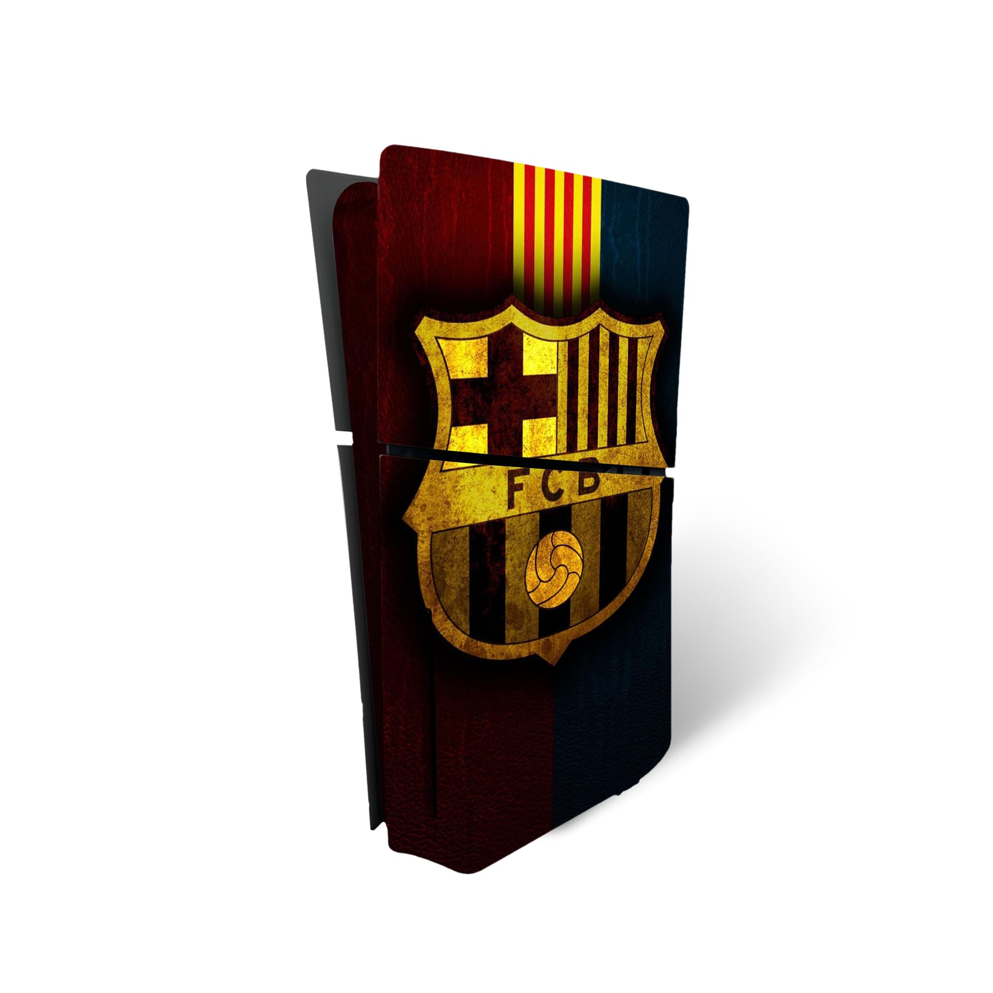 MaD Vision® PS5 Skin Set - FC Barcelona Edition | Compatible with PlayStation 5 Slim/Disc Version | 100% Adhesive Vinyl, Scratch Resistant | Includes 4 Pairs of Thumb Grips | Perfect for Gaming Enthusiasts & FC Barcelona Fans | Enhance Your PS5 Console Protection & Style