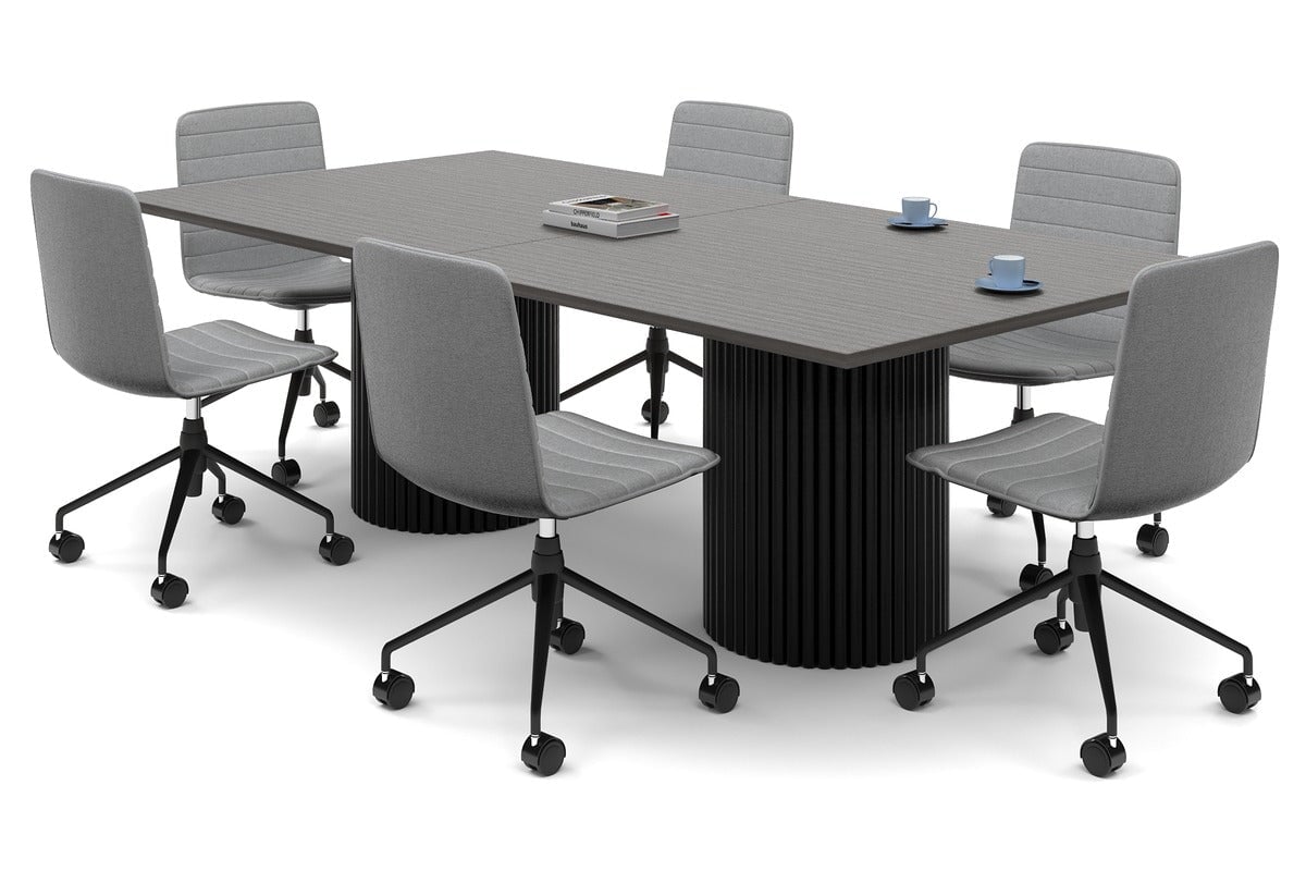 Premium Baobab Circular Base Boardroom Rectangle Table - 2400L x 1200W - Durable Conference Table for Office Meetings & Corporate Events