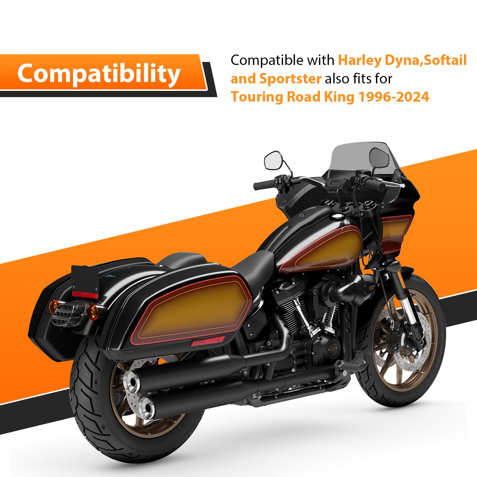 1996-2024 Harley Davidson Dyna Softail Sportster Gloss Black 14