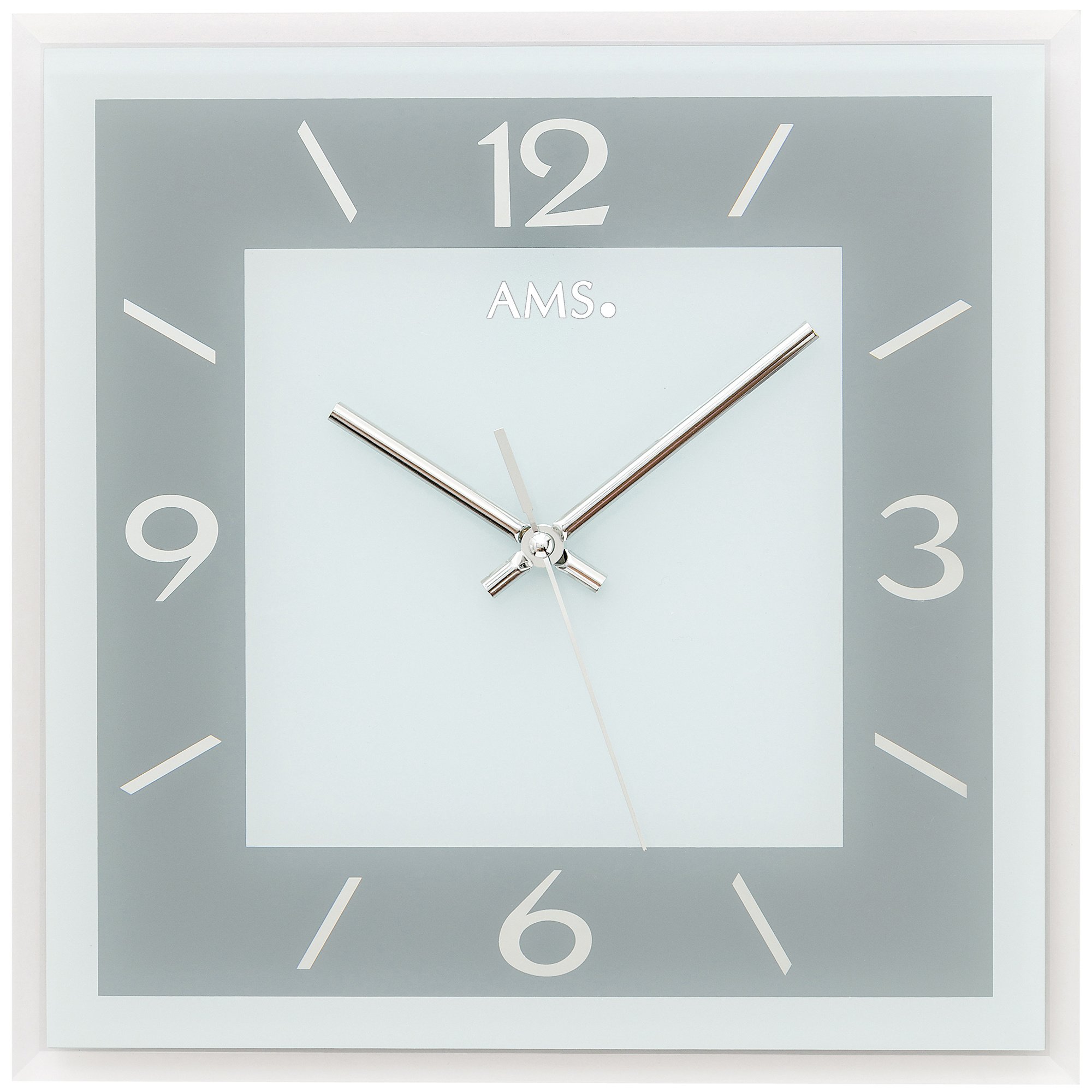 AMS Modern Wall Clock - Silent Quartz Movement, Large Round Clock for Living Room, Bedroom, Office - Stylish Home Decor & Gift Idea
