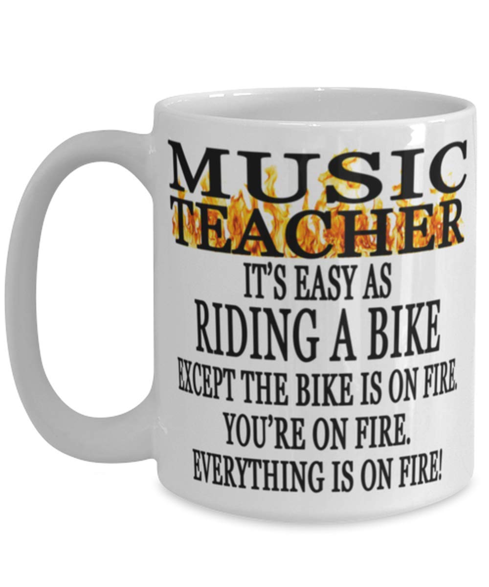 Funny Music Teacher Coffee Mug 15oz - Perfect for Gifts & Classrooms