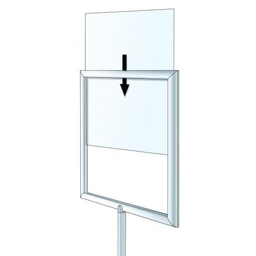 22x56 Large Poster Display Floor Stand - Double-Sided Top Loading Sign Holder for Retail Stores, Events & Exhibitions