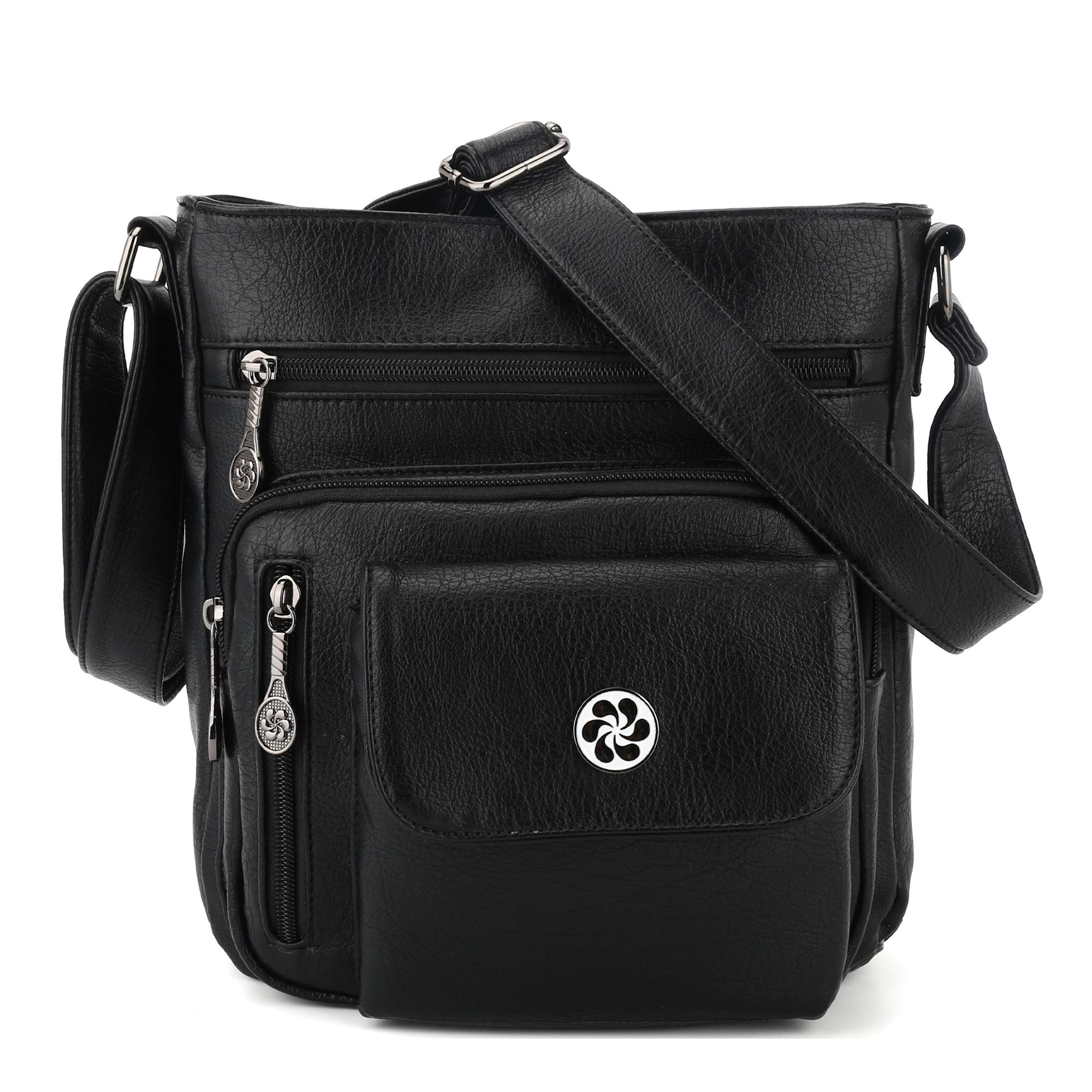 Angel Kiss Vegan Leather Crossbody Bag for Women - Adjustable Strap Small Shoulder Purse | Perfect for Work, Travel & Everyday Use