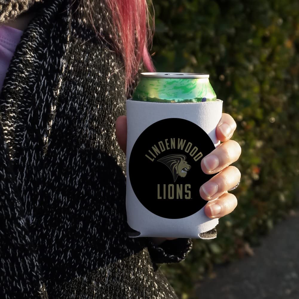Lindenwood University Lions Logo Insulated Can Cooler - Collapsible Drink Sleeve & Beverage Holder for Beer, Soda & Energy Drinks - Perfect for Tailgates, BBQs & Game Day Parties