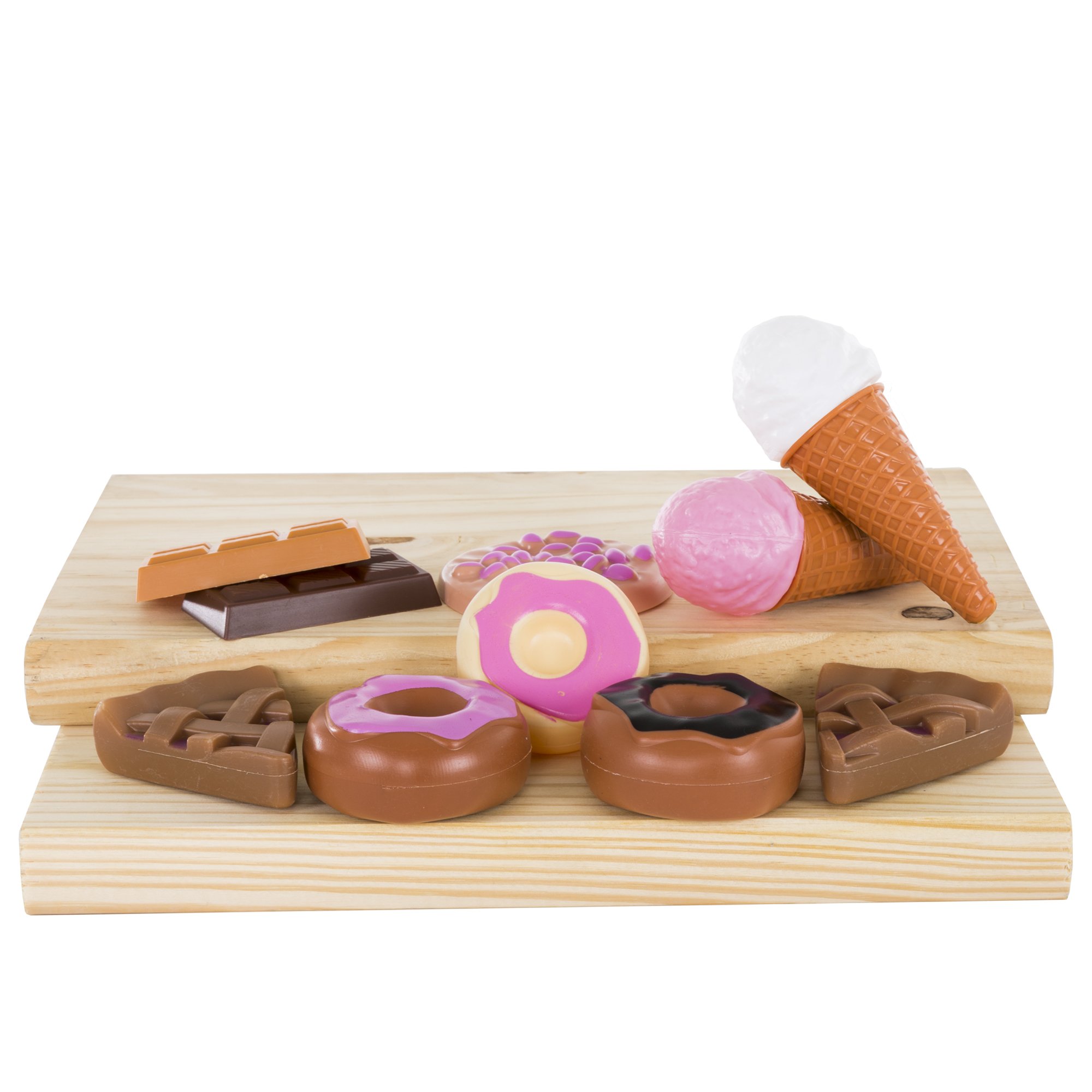 Hey! Play! Pretend Play Assorted Food Set - 24-Piece Fresh, Boxed & Canned Toy Food for Kids | Perfect for Grocery Store Role Play, Kitchen Dramatic Play & Preschool Learning