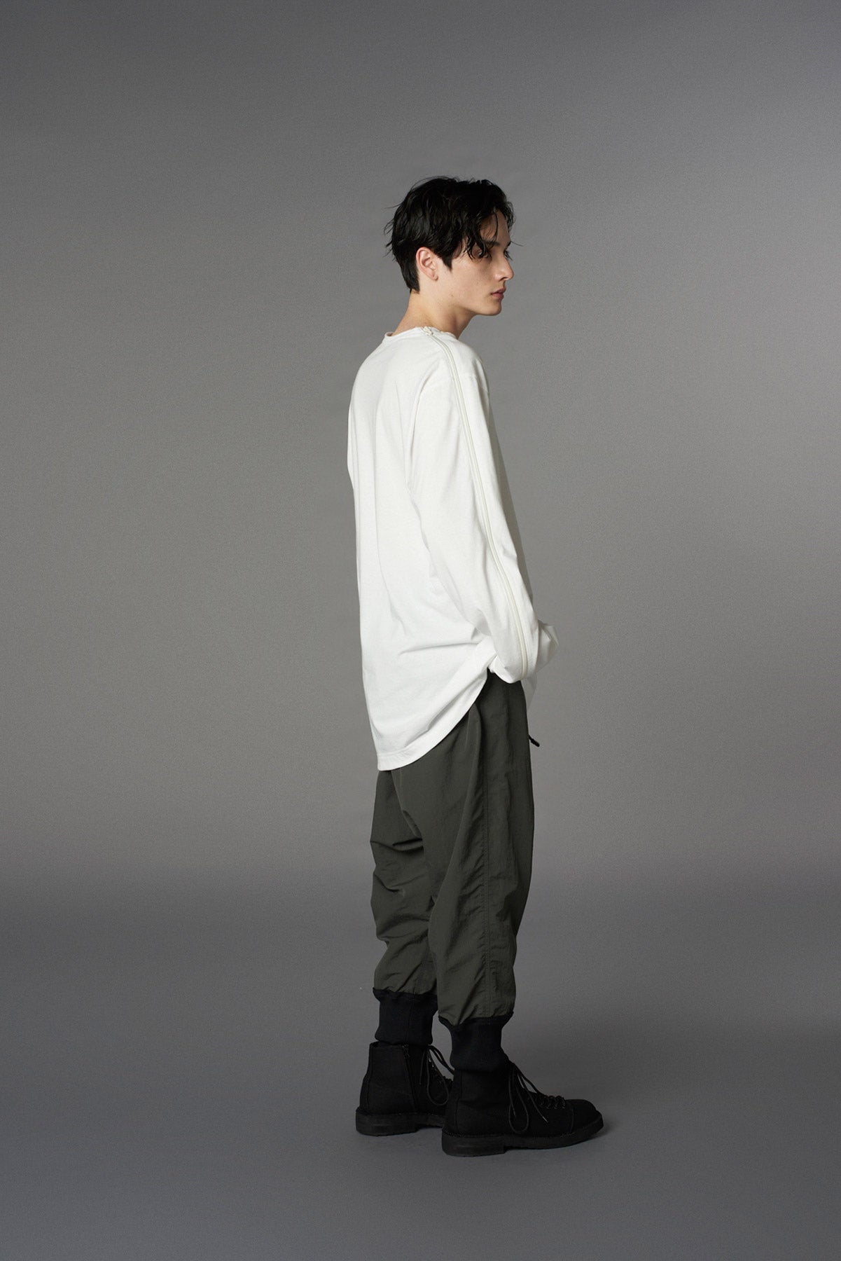 Cotton Jersey Right Sleeve Zipper T-Shirt for Men - Trendy Streetwear & Casual Outfit - Perfect for Gym, Workout, and Everyday Wear
