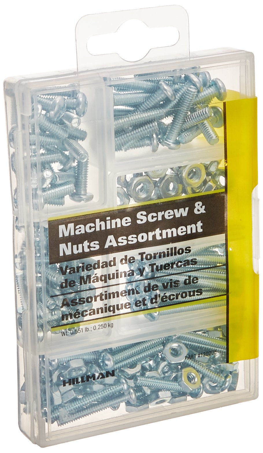 130205 Machine Screws and Nuts Kit - Stainless Steel Hardware Fastener Set for DIY, Furniture Assembly, Electronics Repair & Automotive Projects