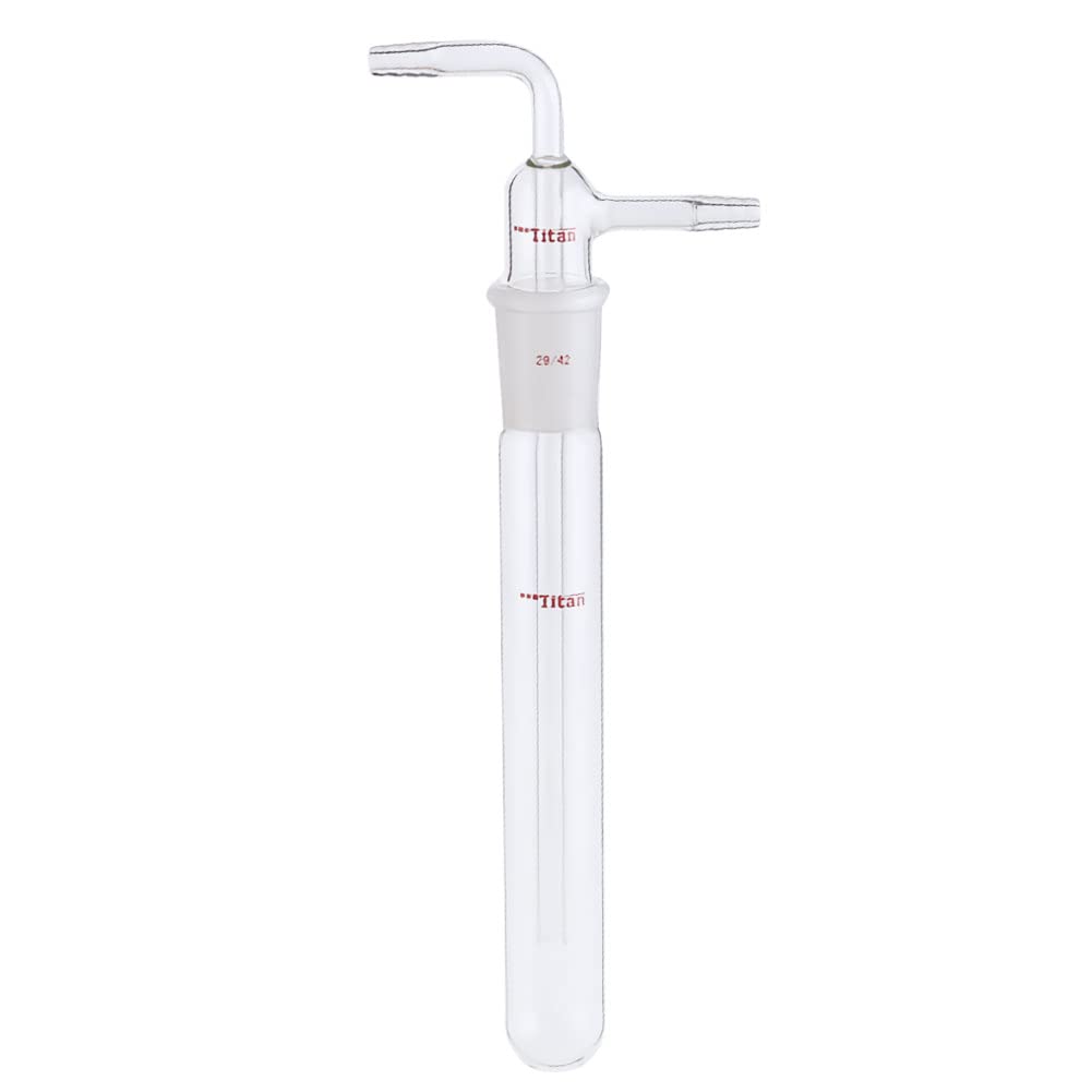 2-Part Glass Vacuum Cold Trap with 29/42 Joint - Lab Gas Washing Bottle for Efficient Solvent Removal | Ideal for Chemistry Labs, Distillation & Vacuum Filtration Systems