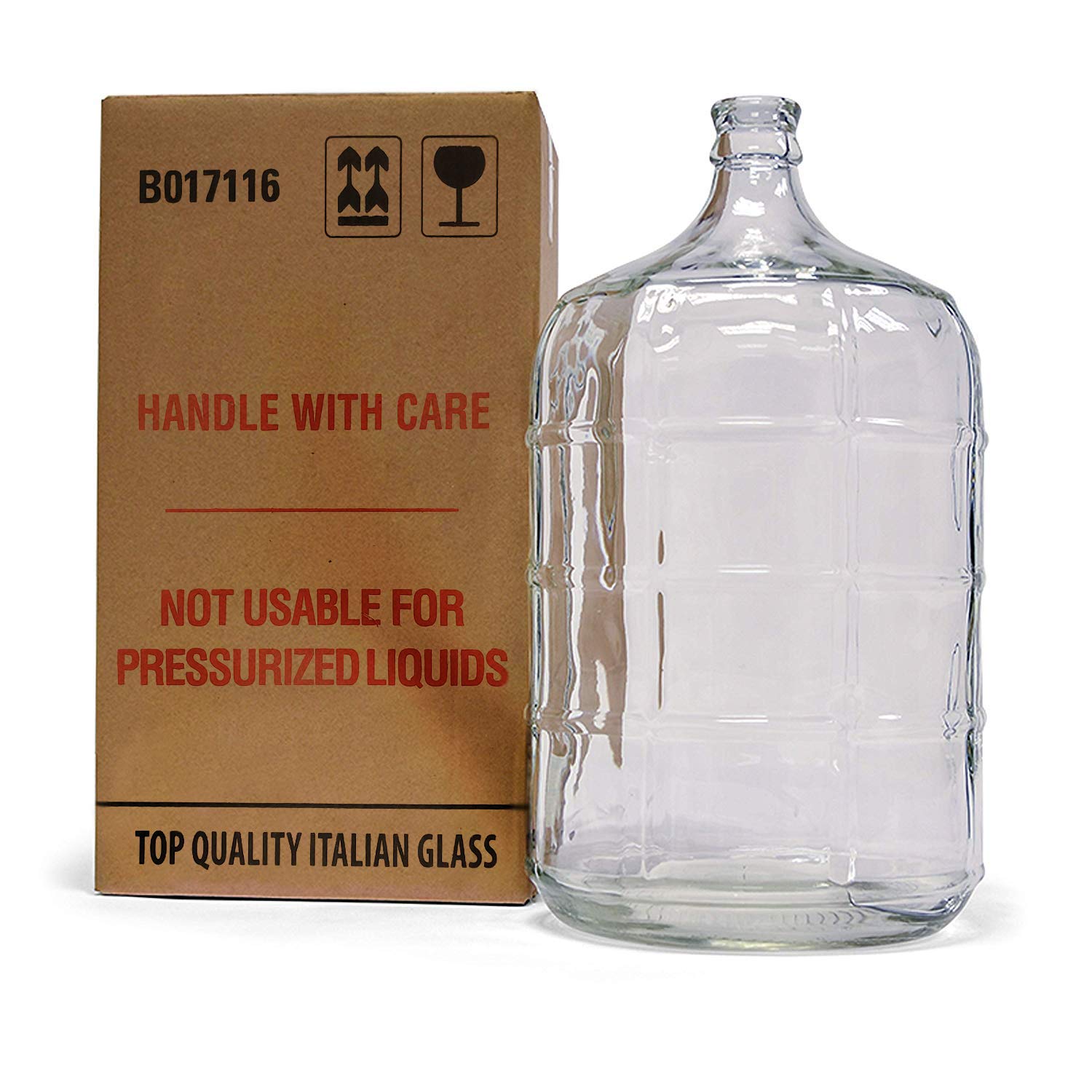 HomArt 5 Gallon Glass Water Jug with Spigot - BPA Free, Clear Glass Beverage Dispenser for Parties, Events & Home Use - Perfect for Lemonade, Iced Tea & Cold Drinks