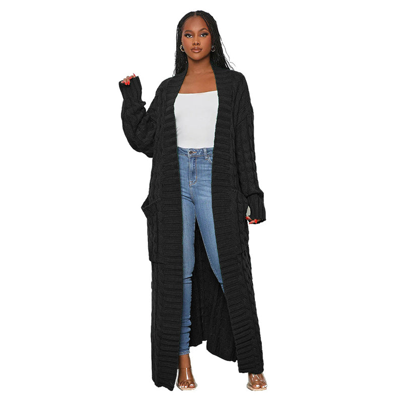 Long Twist Sweater Coat for Women - Cozy Oversized Knit Cardigan with Belt | Perfect for Fall Winter Layering, Office Wear & Casual Outfits