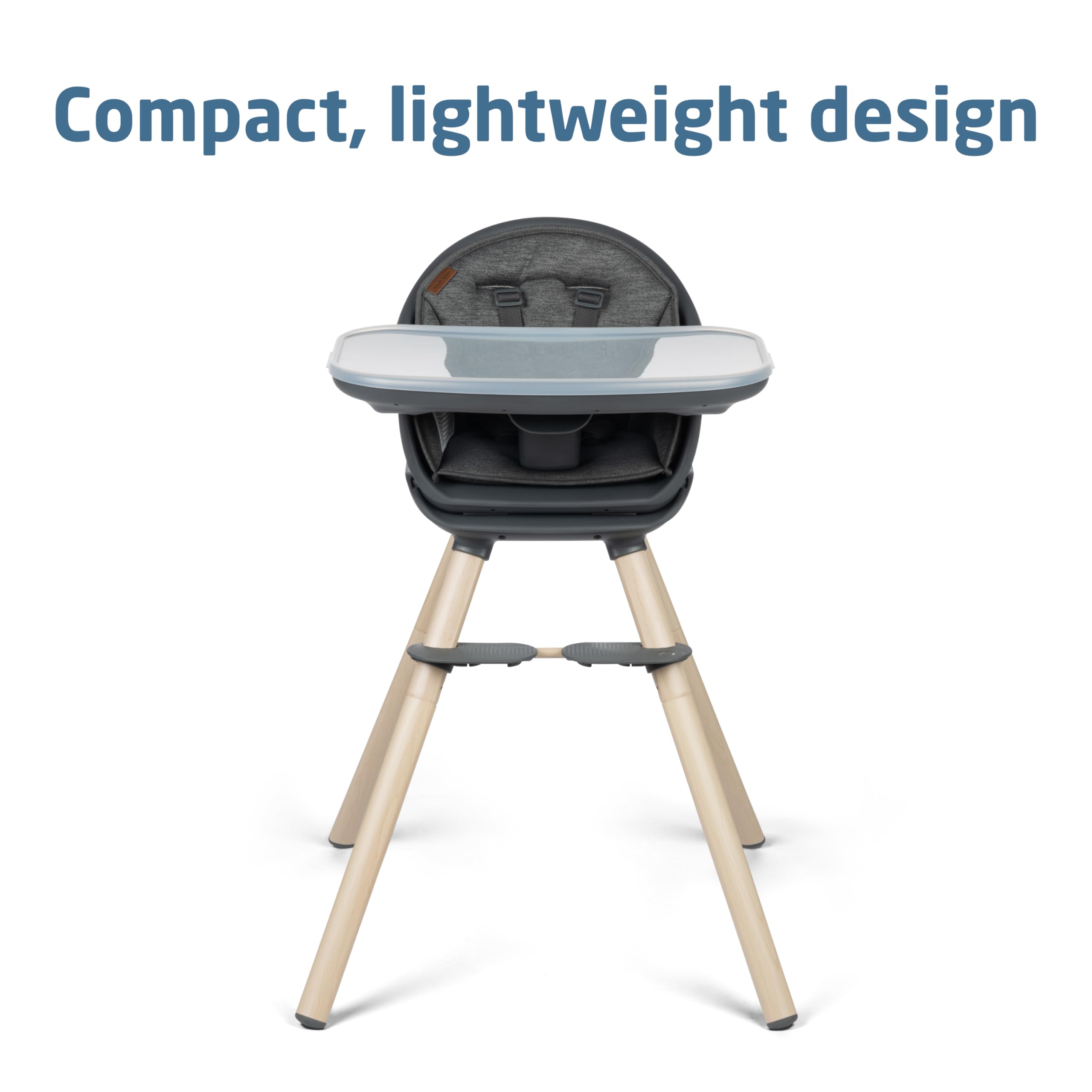 Maxi-Cosi Moa 8-in-1 Convertible High Chair for Babies & Toddlers - Lightweight Compact Design, Machine Washable, Classic Graphite - Perfect for Dining, Feeding & Playtime at Home or Travel