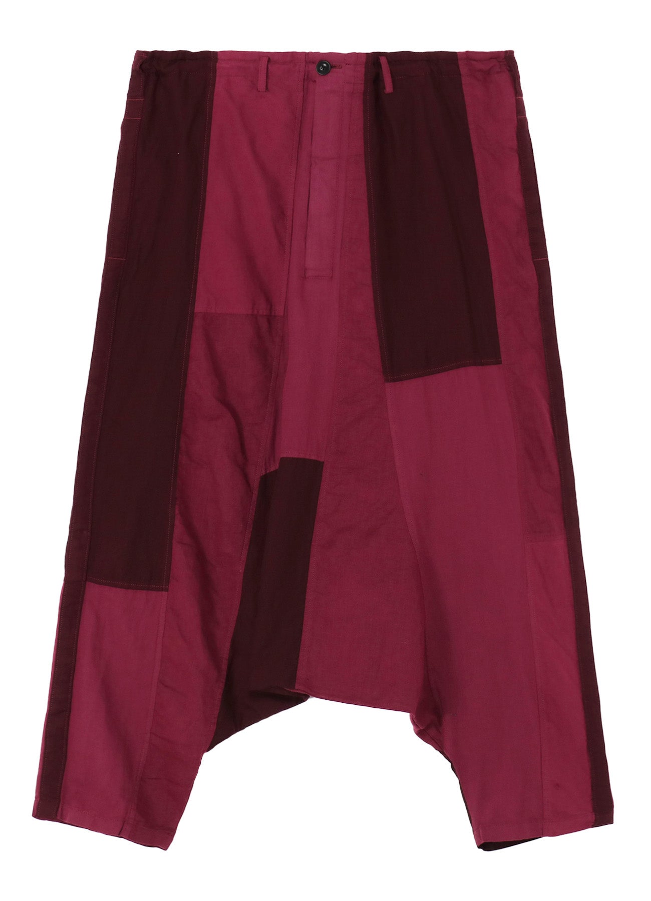 Cubism Patchwork Product Dyed Side Tape Salouel Pants - Trendy High Waist Loose Fit Trousers for Women | Casual Streetwear & Boho Fashion Outfits