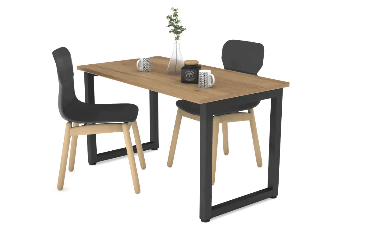 Quadro Loop Legs Table - 1000L x 600W Modern Dining Table with Metal Frame - Perfect for Dining Room, Kitchen, or Office Workspace