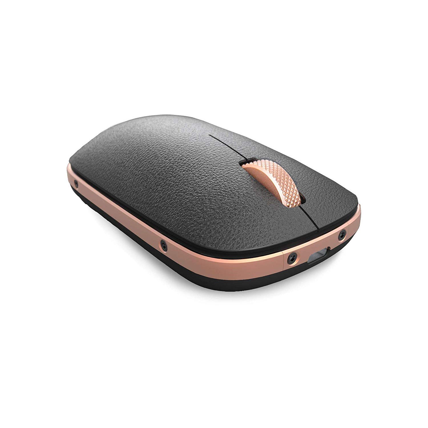 Azio Retro Classic Bluetooth Mouse - Genuine Leather Cover, PixArt Precision Sensor, Wireless Ergonomic Mouse for Mac & PC (Artisan Brown) - Perfect for Office Work, Home Use & Creative Professionals