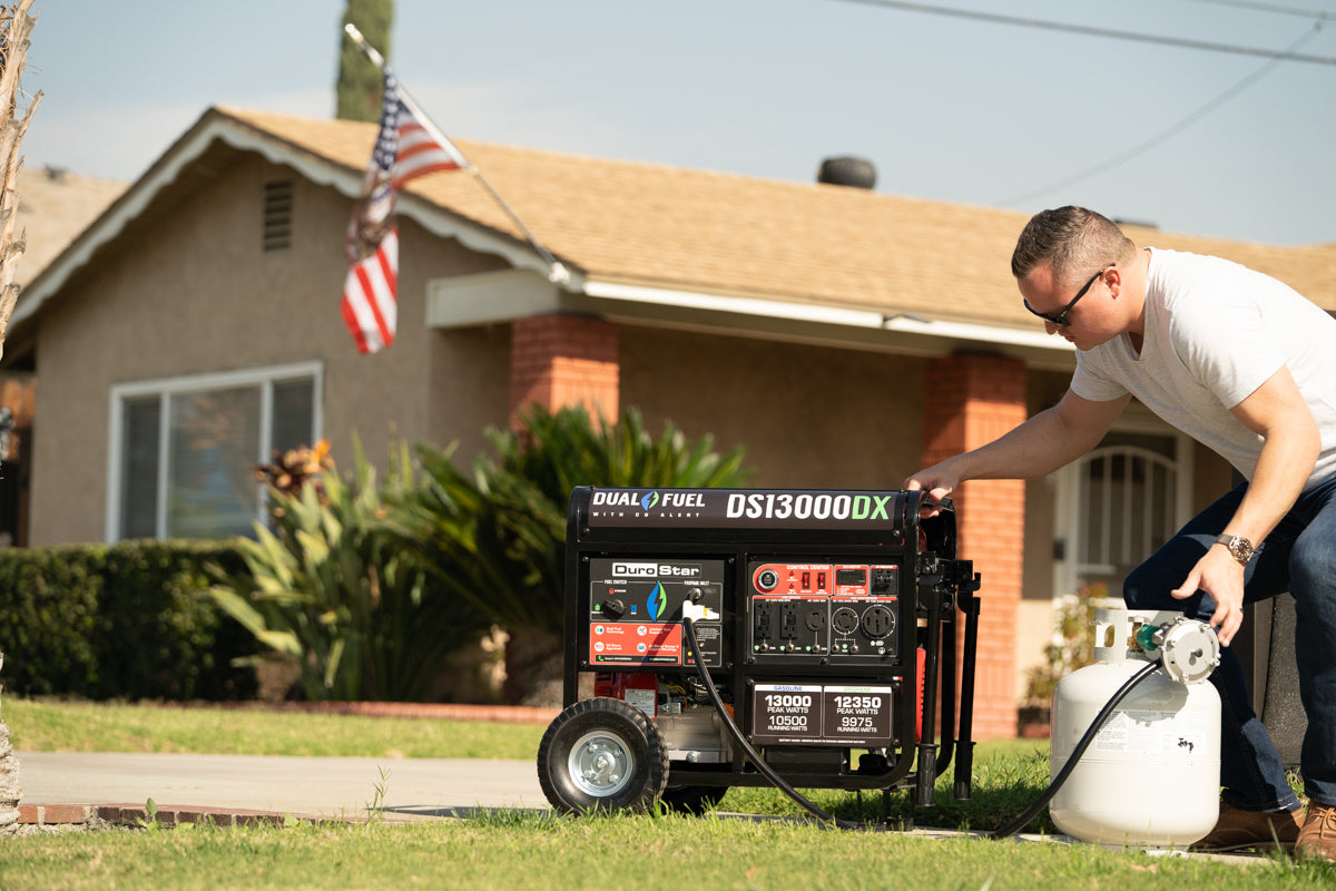 13,000W Dual Fuel Portable Generator with CO Alert - Gas & Propane Powered for Home Backup, Camping & Outdoor Power (EPA & CARB Compliant)