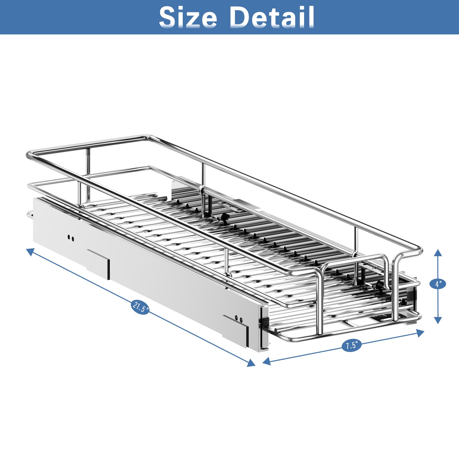 Heavy Duty Pull Out Cabinet Organizer 7.5